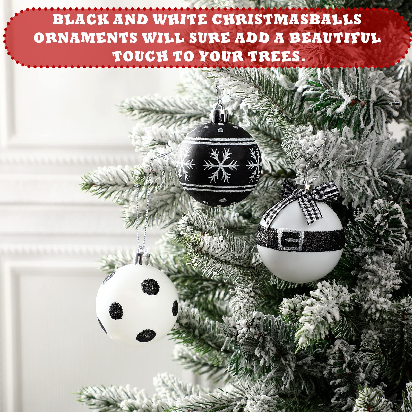 Boule De Noël Noir Et Blanc Banque D'images Noir Et Blanc - Alamy