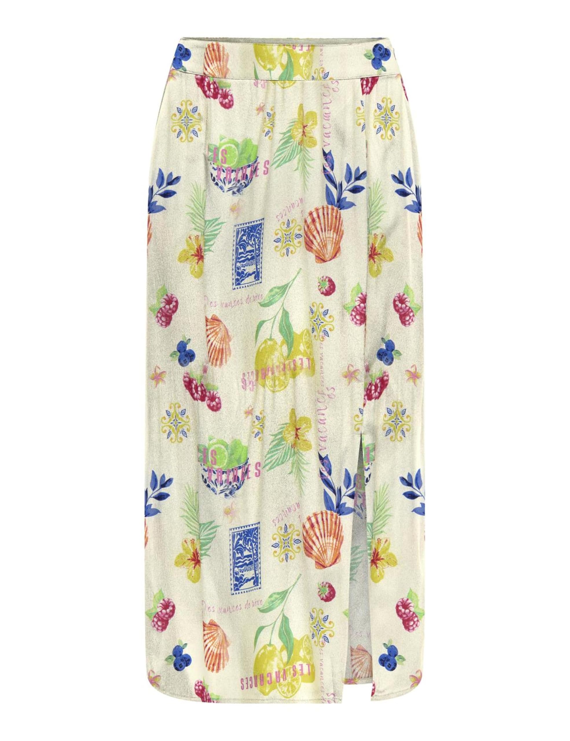 ONLY Damen Rock ONLNOVA LIFE VIS LAMAR SLIT SKIRT AOP