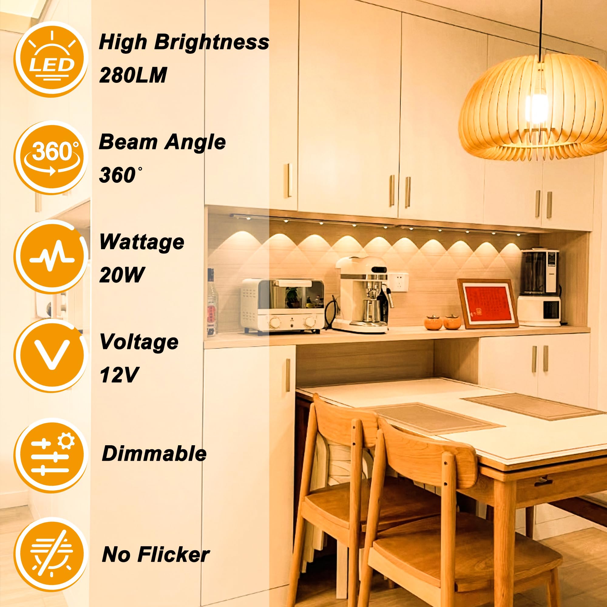 Pack 12 Bombillas Halógenas G4 12V 20W - Luz Cálida 2700K, Regulable, Para Arañas O Cocinas