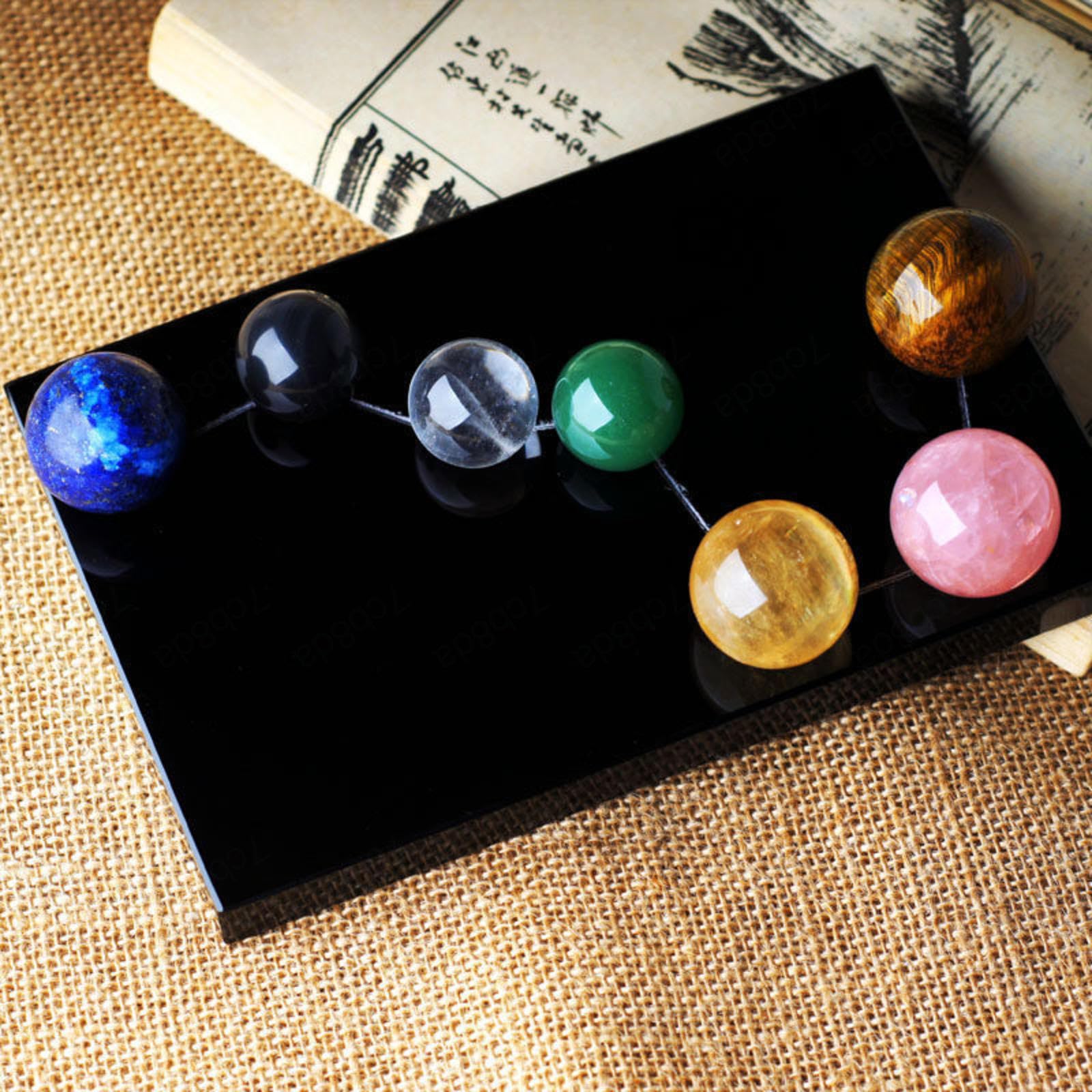 DPURPIWADY Chinese Obsidian Seven-Star Array Pi Yao/Pi Xiu Wealth Porsperity Statue,Attract and Luck Ball Best Decoration for Office Or Home,F