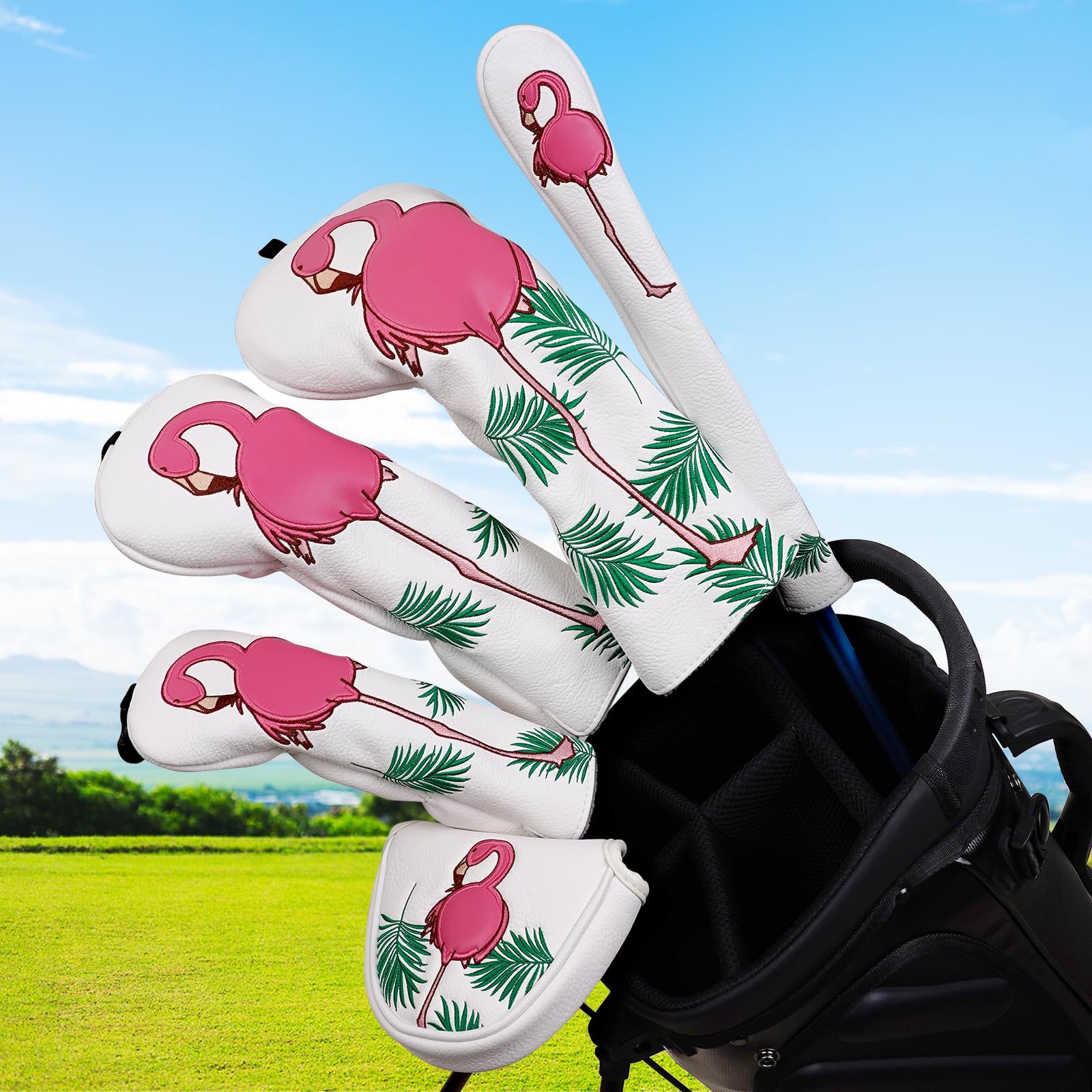 ハンドメイド　ゴルフクラブ用ヘッドカバー Amazon.co.jp: Craftsman Golf フラミンゴ ホワイト ゴルフ