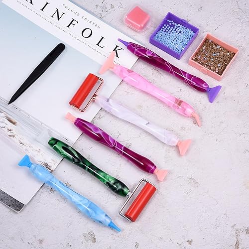Miniatura 6 de Juego de herramientas de accesorios para bolígrafos de pintura de diamante, 13 bolígrafos de arte de diamante, puntas de punta de bolígrafo