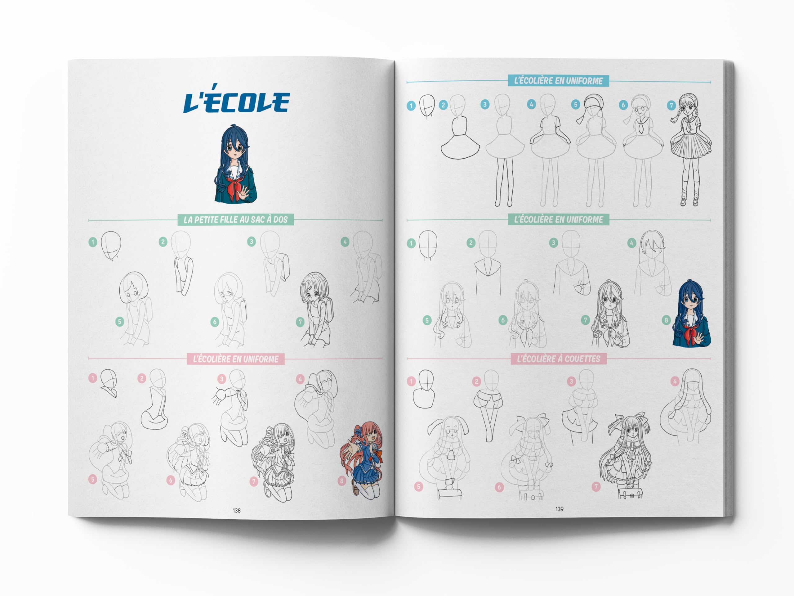 1000 modèles ultra-simples à dessiner en pas à pas – Manga