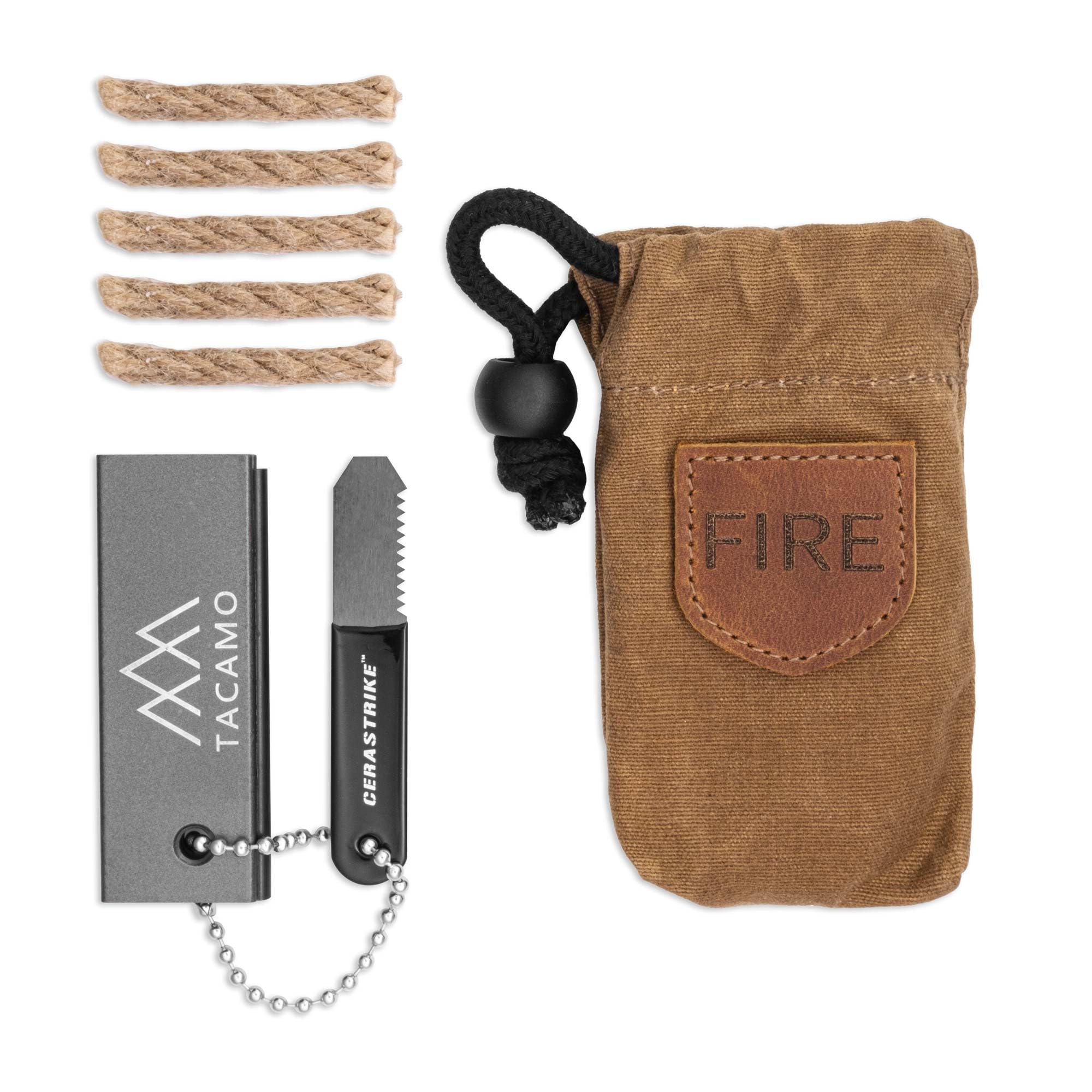 TACAMO Mini Emergency Fire Starter Kit 4.5” x 2.5” x 1”, 2.5