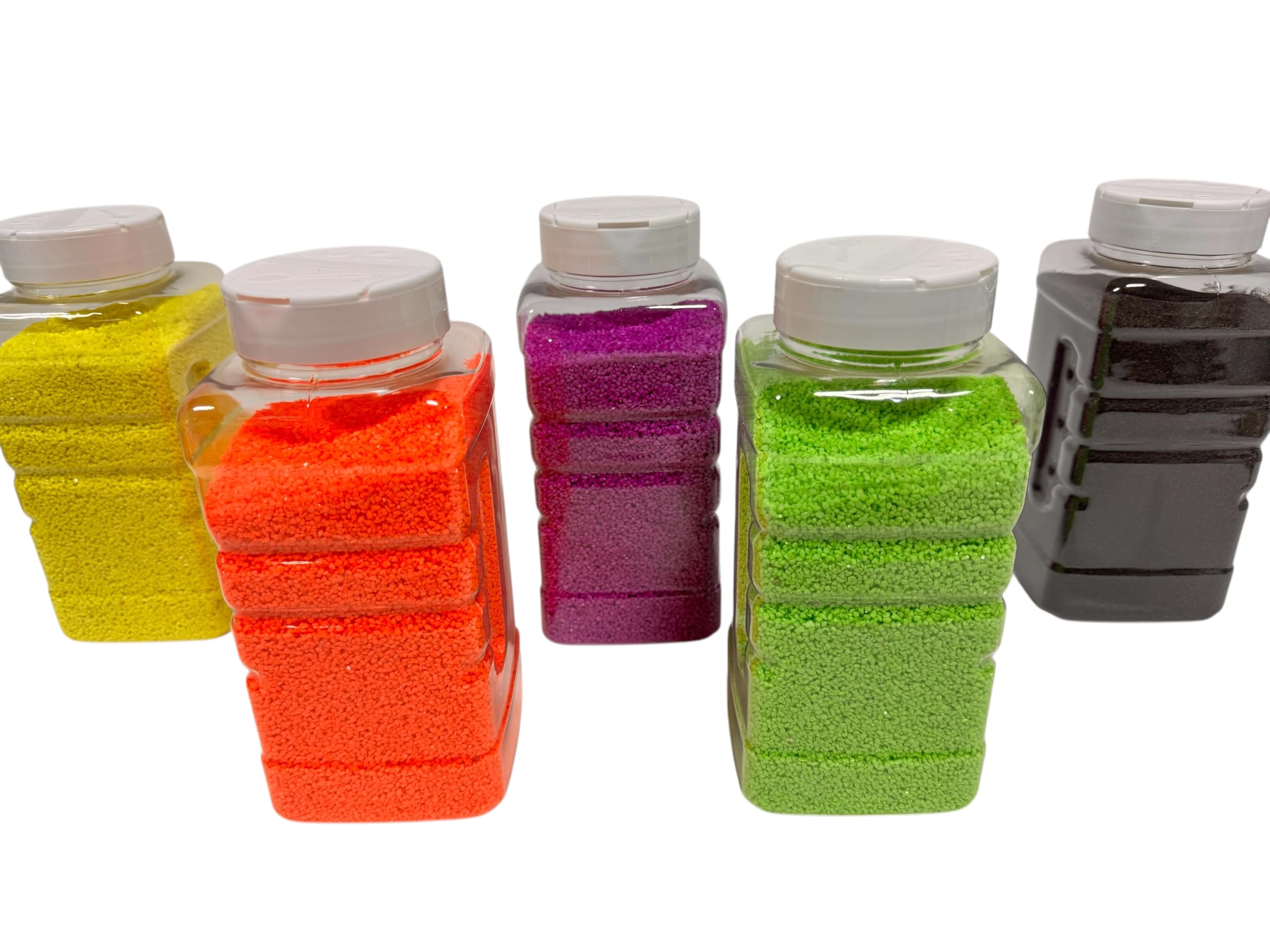 WWScenics 1000ml Clear Empty Plastic Spice & Herbs Storage Jars with Shaker Lids - Large Food Containers, Airtight lids, Wide Mouth Opening (5)