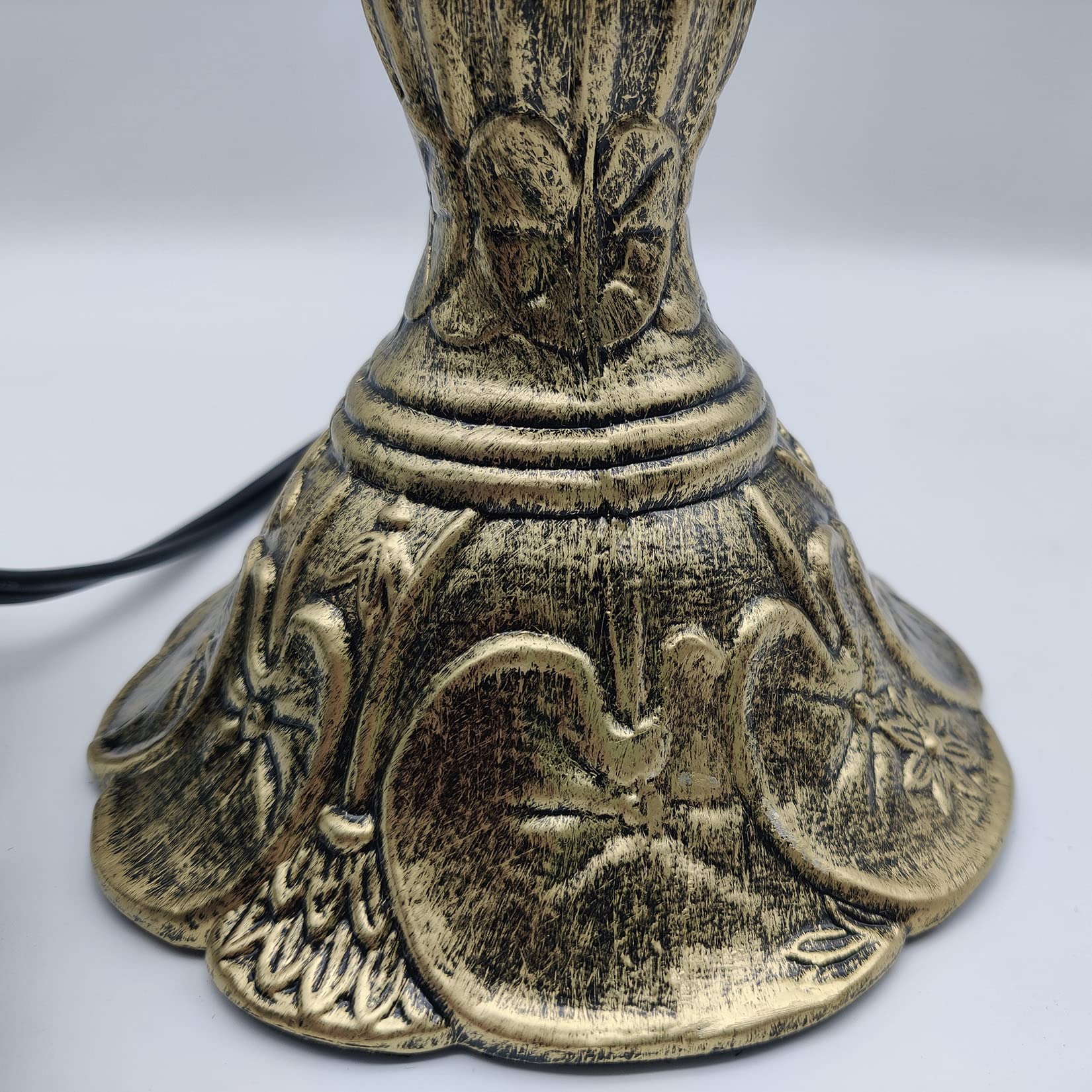 BOTOWI Tiffany-Stil Tischlampe Basis Ersatz nur Lampenfuß aus Aluminiumlegierung ohne Schirm 18" Höhe Lampenfuß-Ersatz Passend für 12 Zoll Tiffany Style Stained Glass Lampenschirme