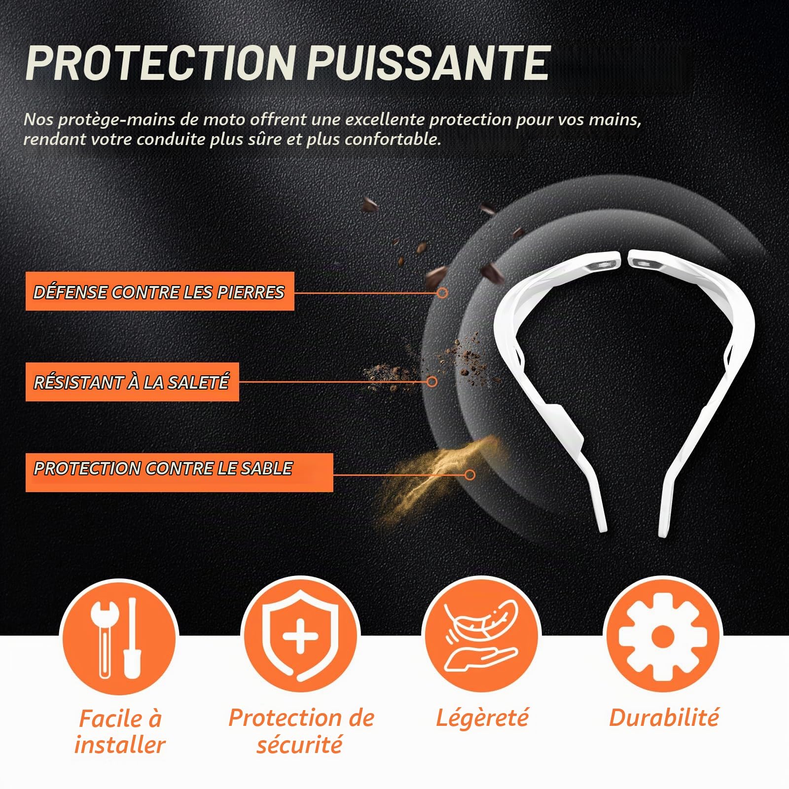 DREAMIZER Protège Mains de Moto Aluminium 7/8" 22mm et 1 1/8" 28mm Protège Mains Cross pour Tout-Terrain ATV pour Motocross Dirt Pit Bike Enduro sur Ron TTR 125 ATV Motocross MX
