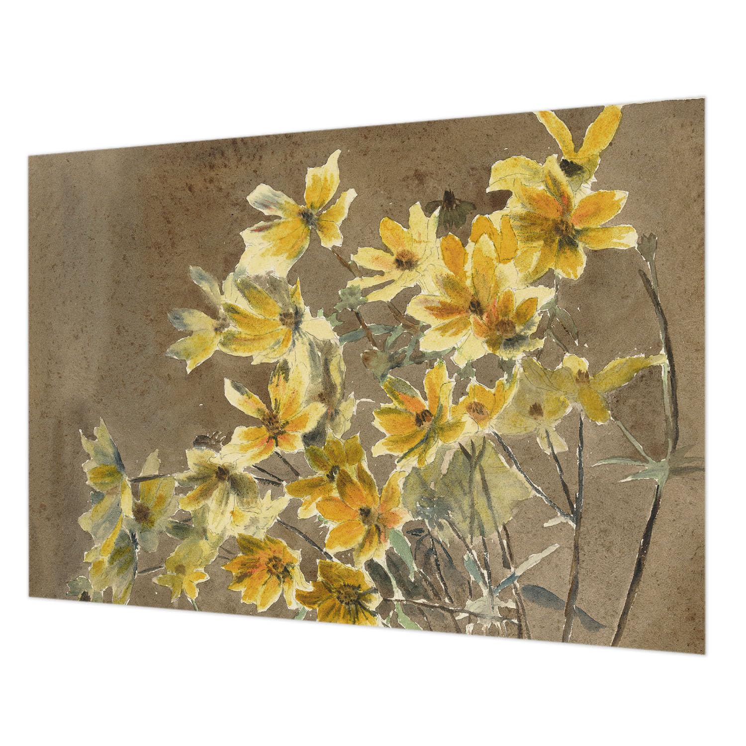 Papier peint intissé bouquet ensoleillé pour salon lumineux