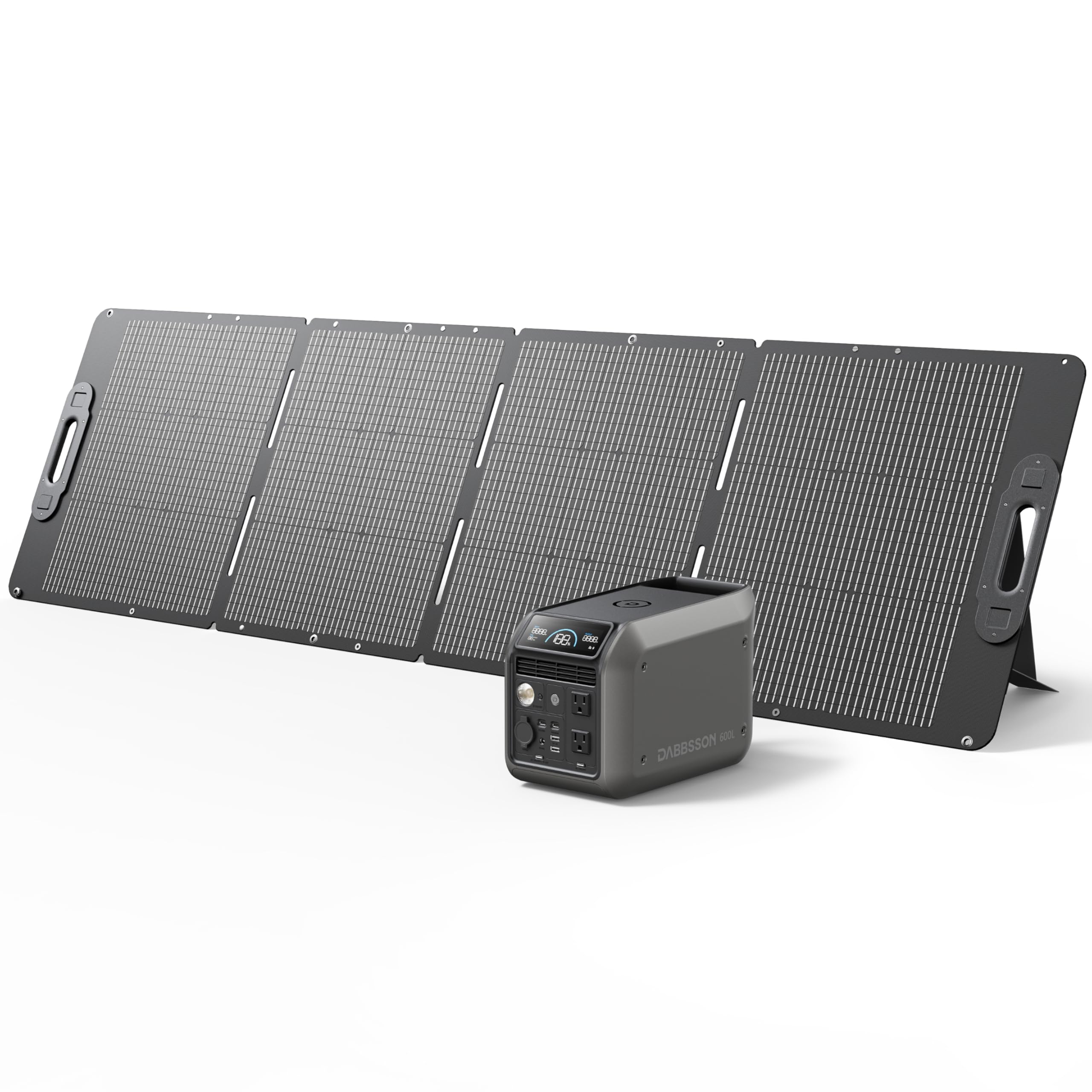 Dabbsson 768Wh Solar Generator with 210W Solar Panel Portable Power Station Up to 900W AC Output 1 5X