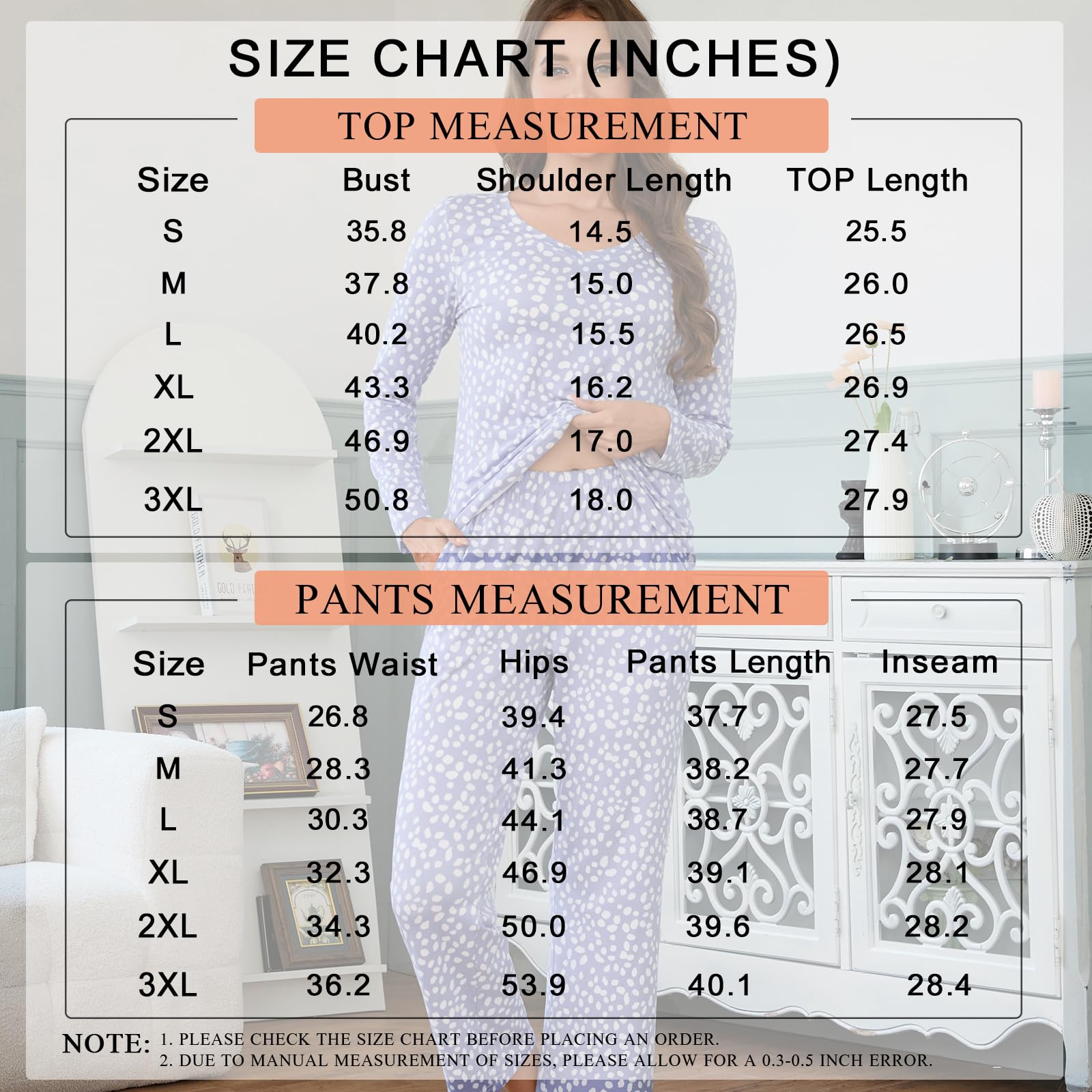 syoss 2 Piece Women's Fall Pajama Sets, Long Sleeve Lounge Sleepwear Ladies Pjs Sets with Pockets