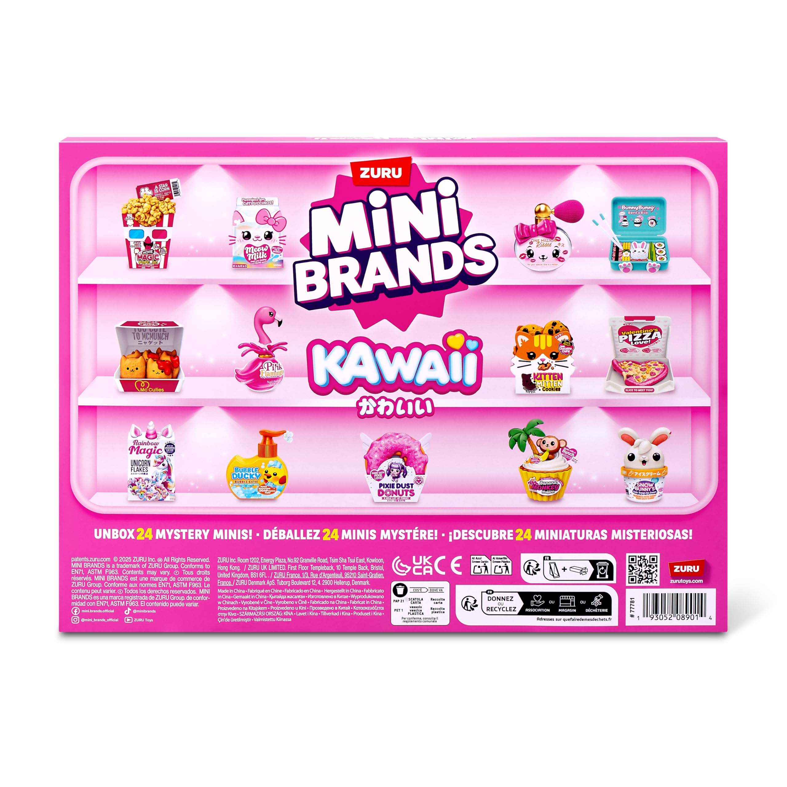 Mini Brands Kawaii Advent Calendar, Juguetes Coleccionables Seaonal para Niñas