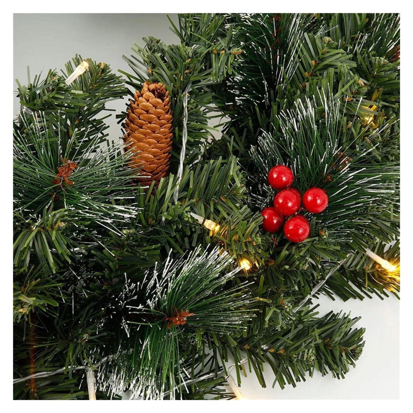 2.7M künstliche Weihnachtsgirlande grün Kiefer Rattan