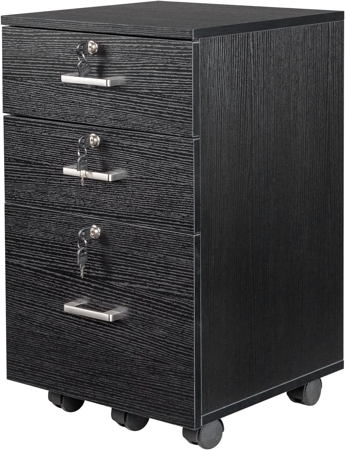 Wooden Filing 3 Drawer File on Wheels