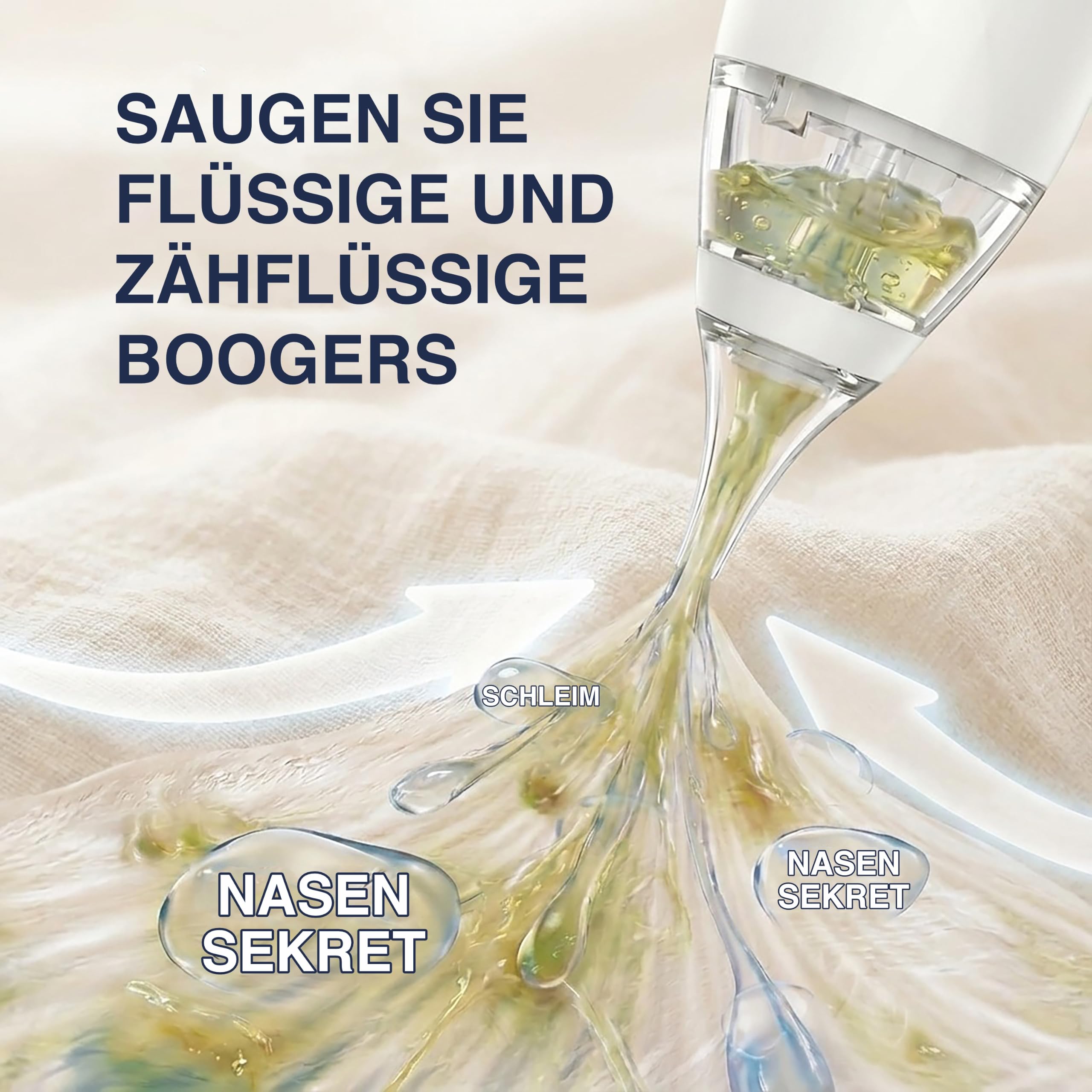 Elektrischer Nasensauger, 5 Saugstärken, Musik und Licht, Wiederaufladbarer Nasensauger mit 3 Silikondüsen, Sanft und Sicher, DERMENOX Grau
