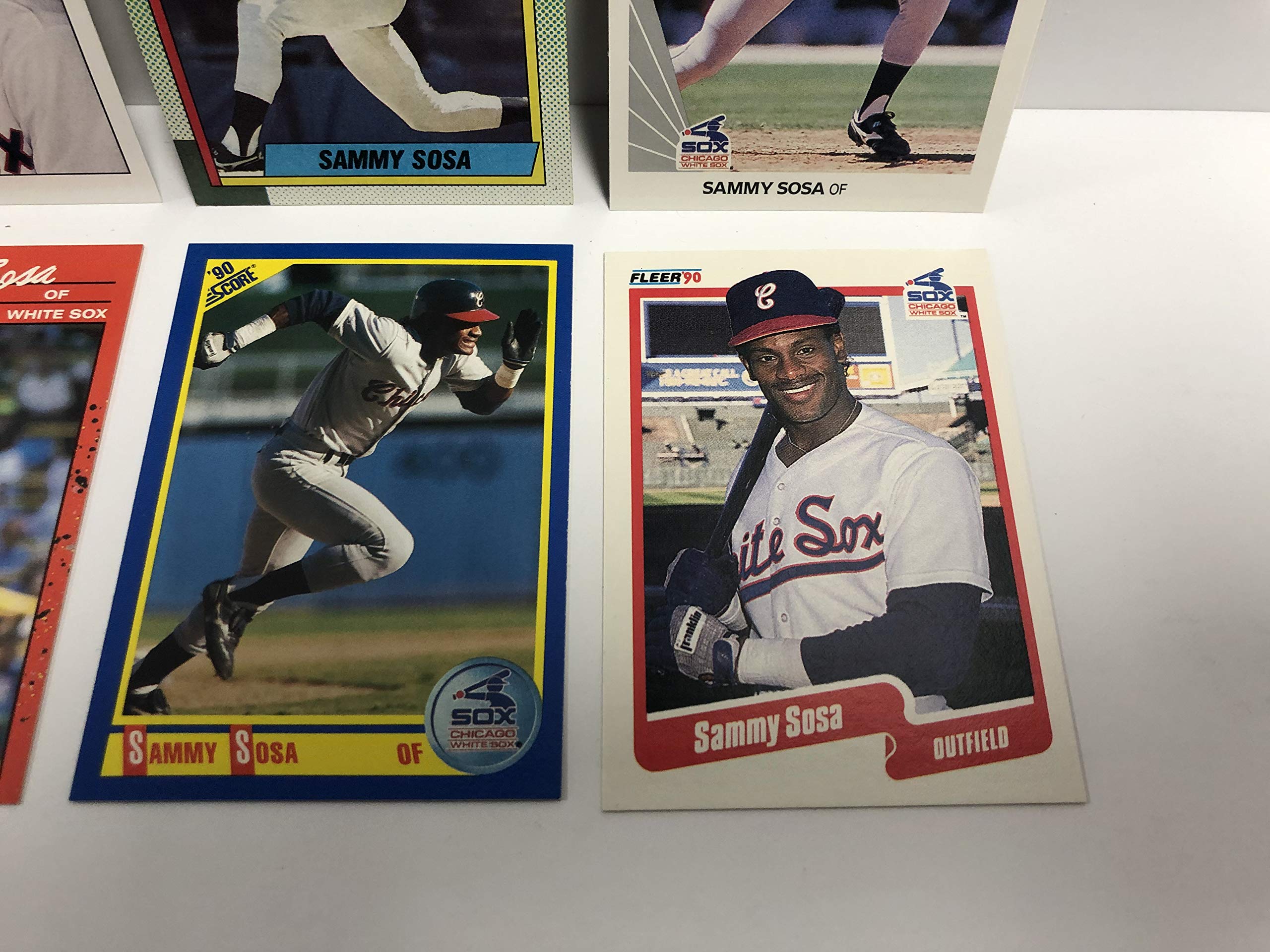 Sammy Sosa 1990 ROOKIE card lot you get 1990 Donruss #489, Score #558,  Fleer #548, Topps #692, Upper Deck #17 and Leaf #220 at Amazon's Sports  Collectibles Store