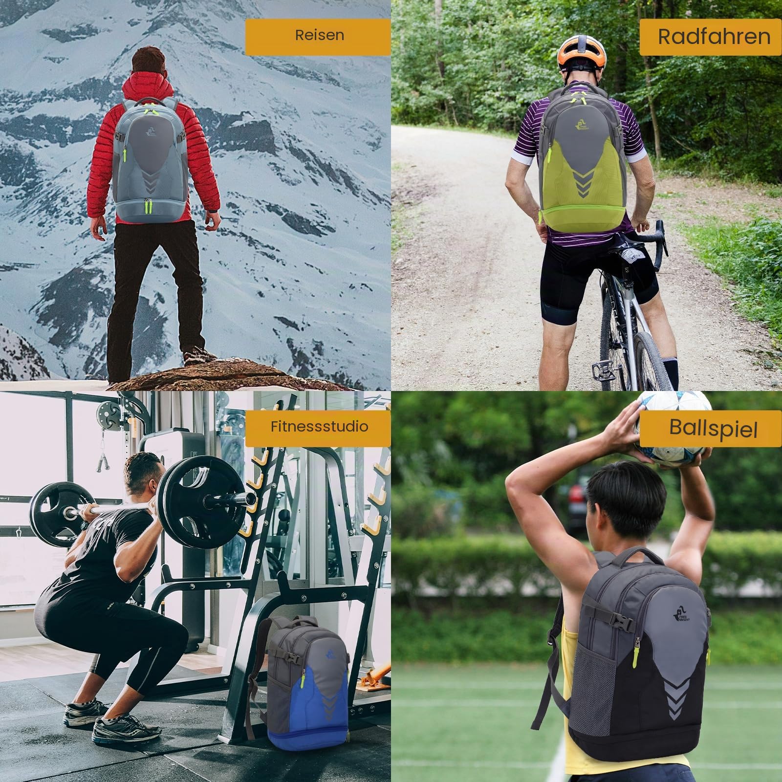 Bseash 35L Basketball Fußball Rucksack mit Boden Ballfach, große Kapazität Sport Rucksack Ausrüstung Turnbeutel für Jungen Mädchen Athleten