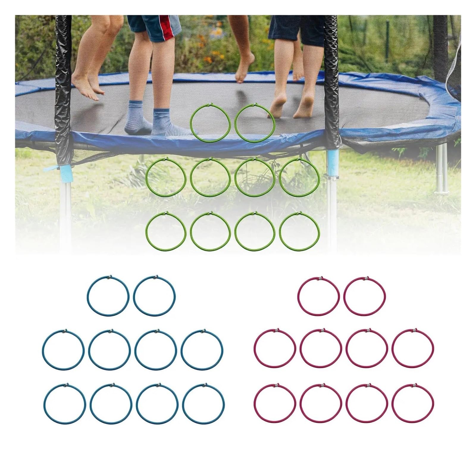 Colchoneta Recambio Exterior Trampolín Cuerda Elástica para Trampolín, Repuesto De Cuerda Elástica Resistente Al Desgaste, Accesorios De Trampolín, Cuerda Elástica, 10 Uds.