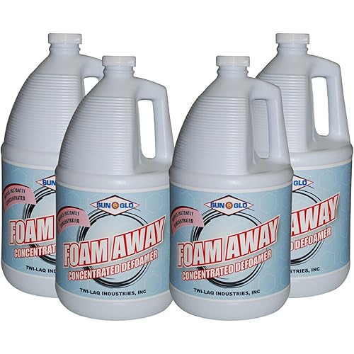Sun-Glo Foam Away - Premium Concentrated Defoamer for All Cleaning Equipment, 4x1 Gallon Case