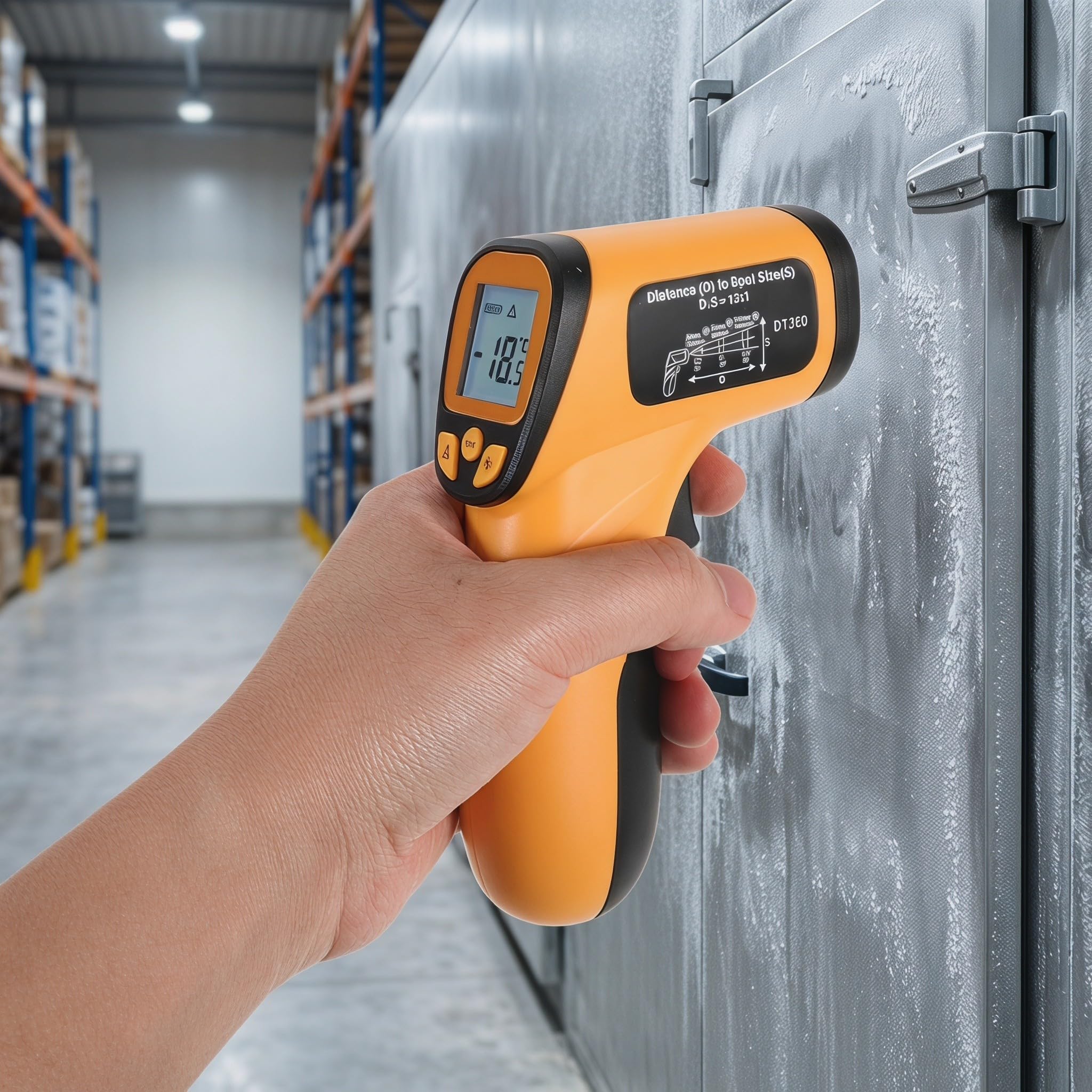 ibasenice Termometro laser industriale - -50℃-380℃ (-58℉-716℉) Termometro a infrarossi senza contatto per cucina, olio da cucina, forno, barbecue, griglie, superfici