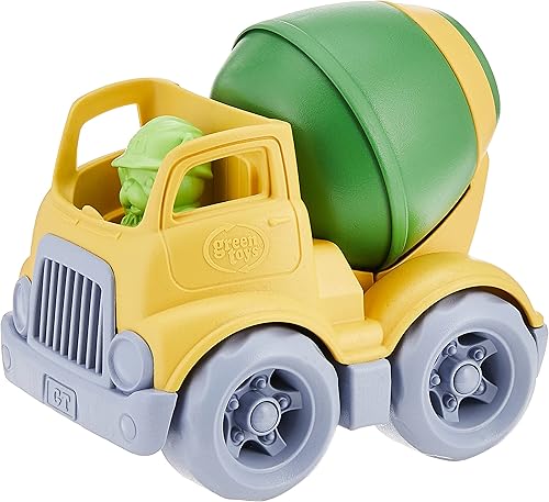 Green Toys Mezclador Construcción Camión Verde/Amarillo, 5.75x7.5x5.6