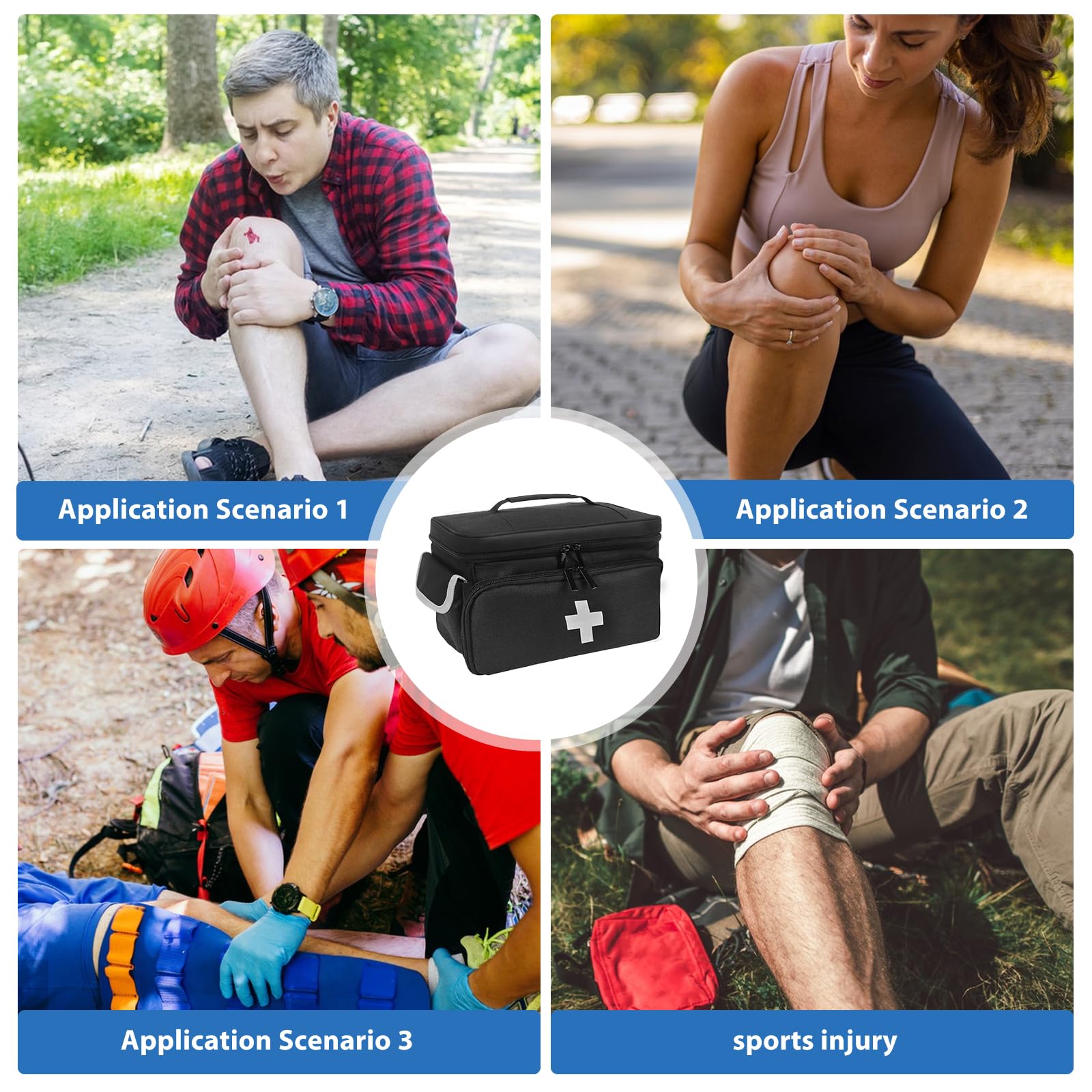 Notfalltasche Leer - Erste Hilfe Tasche, Reiseapotheke Tasche mit Griff, Medizinische Tasche, Tasche für Krankenschwester, Medizintasche Reise für Häusliche Pflege Notfall Reisen