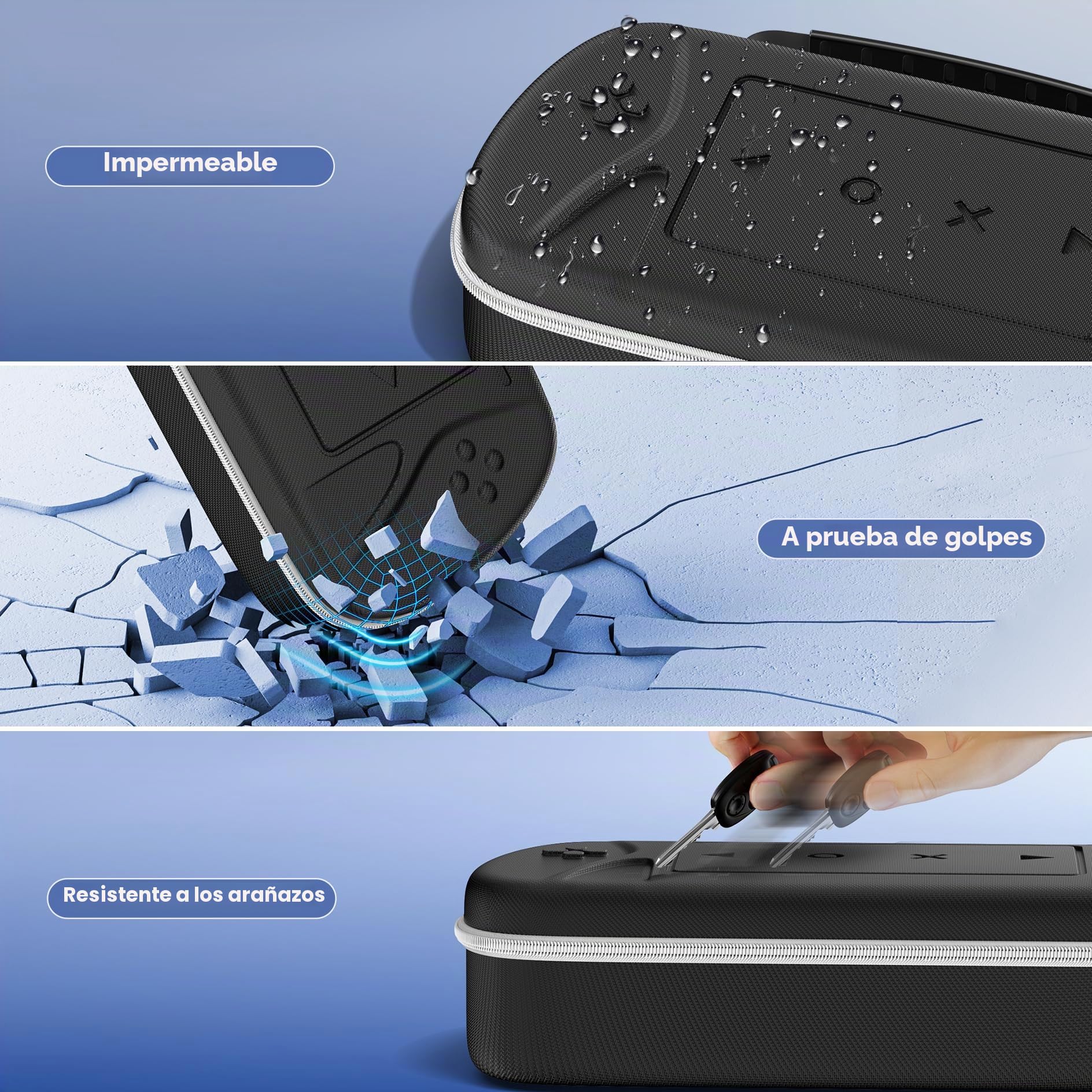 Tokluck 10 en 1 Set de Accesorios per PS Portal, Case per PlayStation Portal Remote con Funda Transparente, 2 Paquetes de Protector Pantalla de Cristal Templado & 4 Clips para el Pulgar