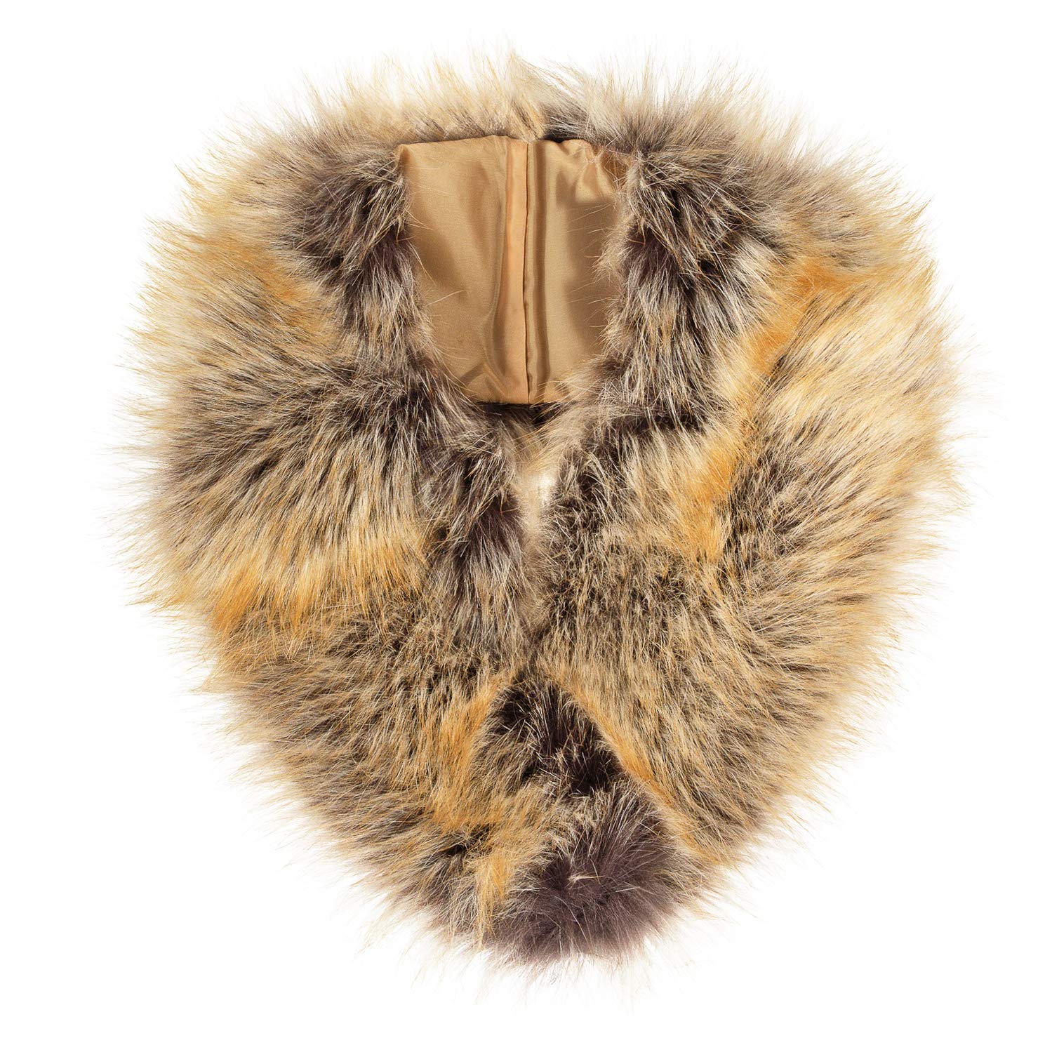 Futrzane Classic Collar - Detachable Faux Fur Scarfs for Women - Shawl for Coat (Ginger Classic)