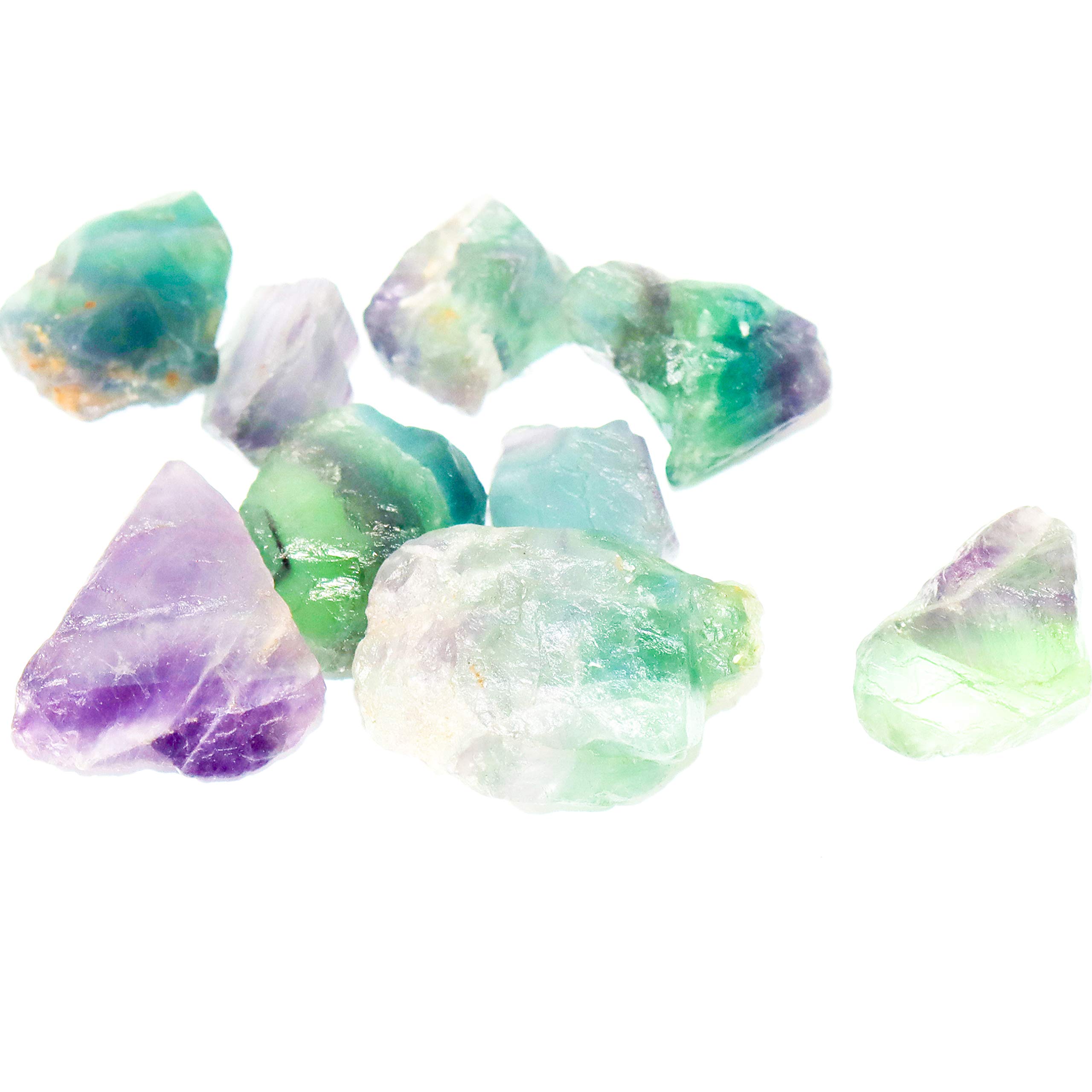 MARKA20 Gram Natural Multi Fluorite Rough Raw Stone for Reiki Healing, Vastu Correction, Feng Shui, Meditation, Positivity and Energy