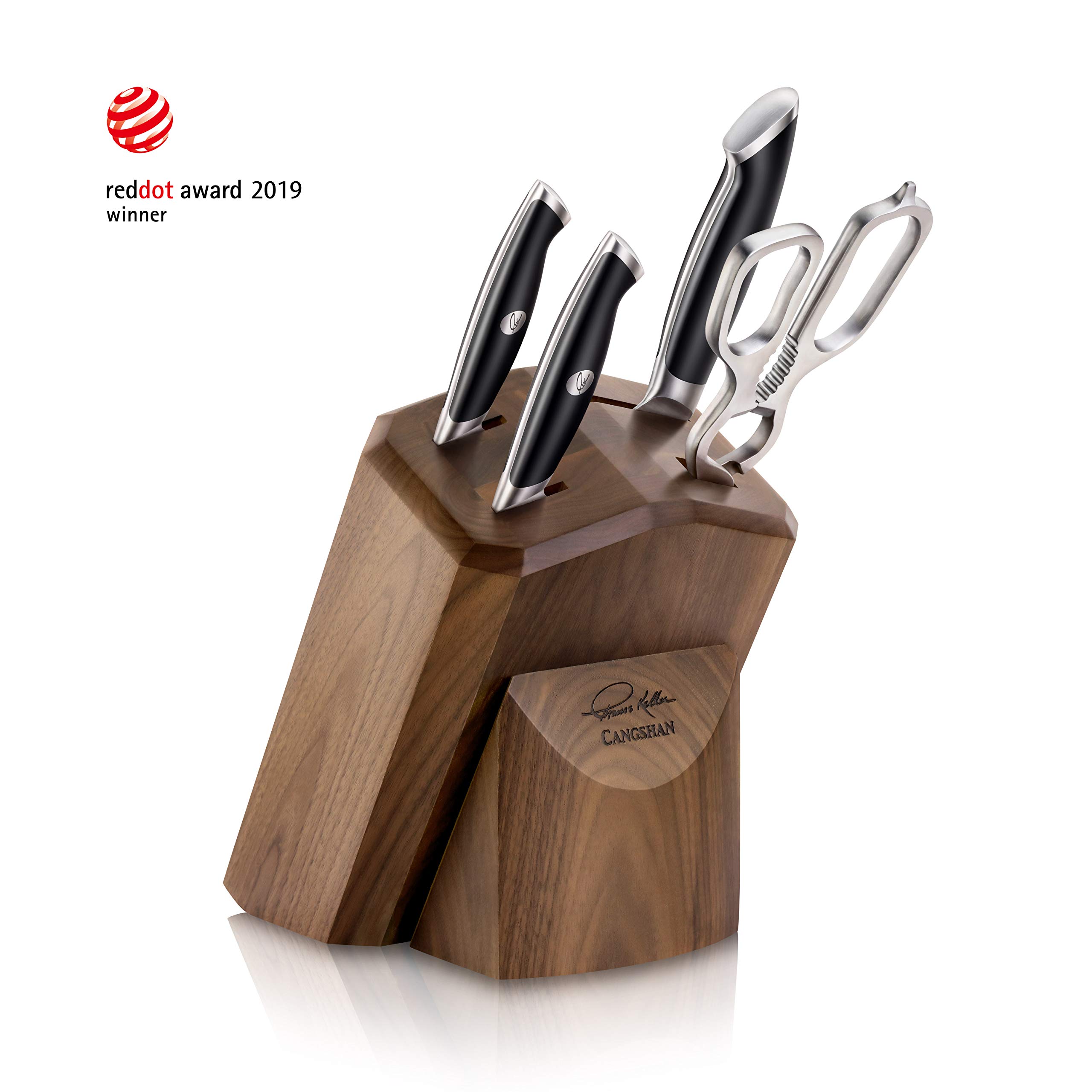 Cangshan 1024708 Thomas Keller Signature Collection 5-Piece Knife Block Set