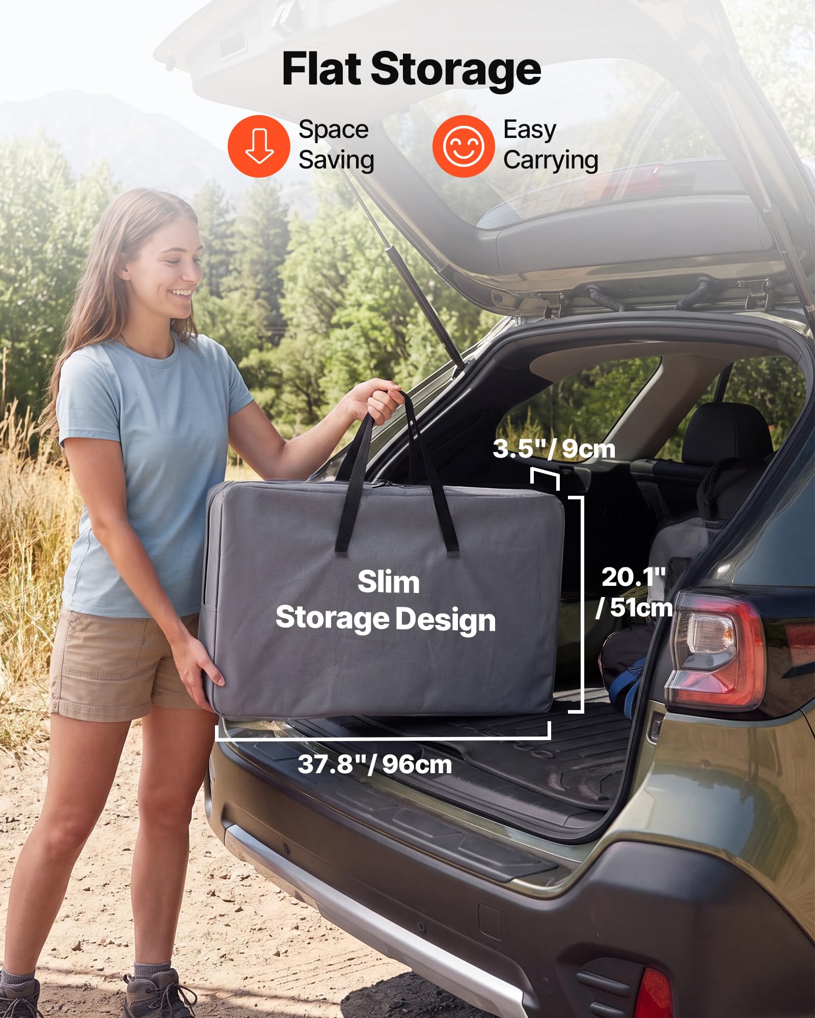 VEVOR Cuisine de Camping Portable Armoire de Camping en Alu 6 Compartiments, Pour Barbecue Voyage, Meuble de Rangement avec Sac de Transport, Table de Pique Nique Plateau Charge 50 kg, Légère Compacte