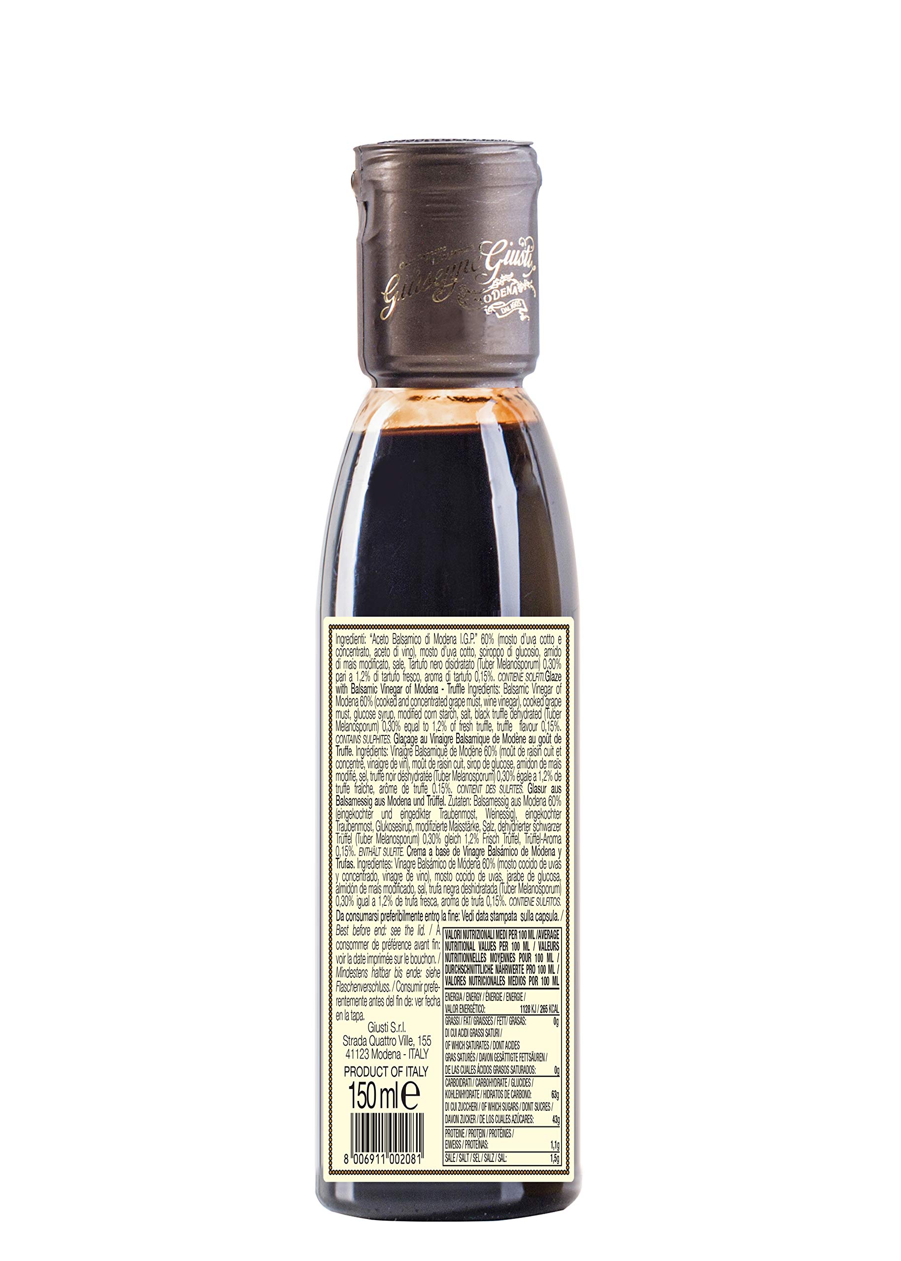Giusti - Crema a base de vinagre balsámico de Modena IGP - Trufa - 150 ml