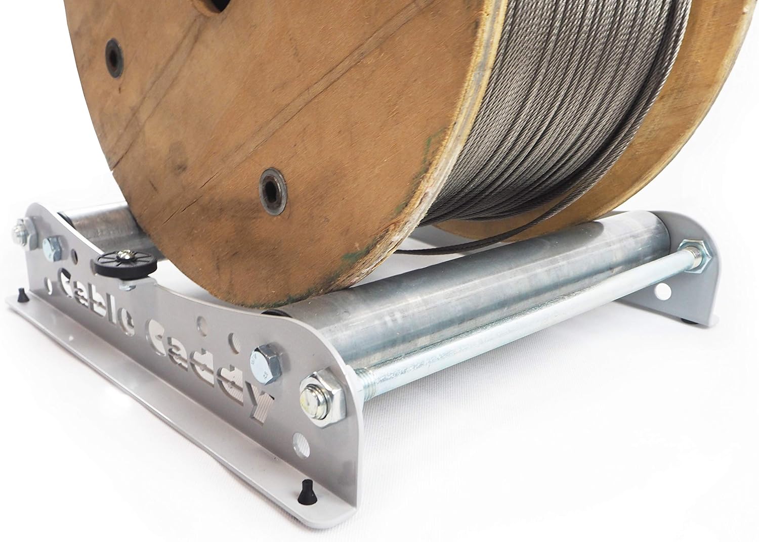 Cable Caddy 340 - Cable Reel Dispenser Unspooling Cords, Cable, Wires on Spools, Reel, Coil, Bobbin - 13.38 Inch Widht Easy and Flexible Solution