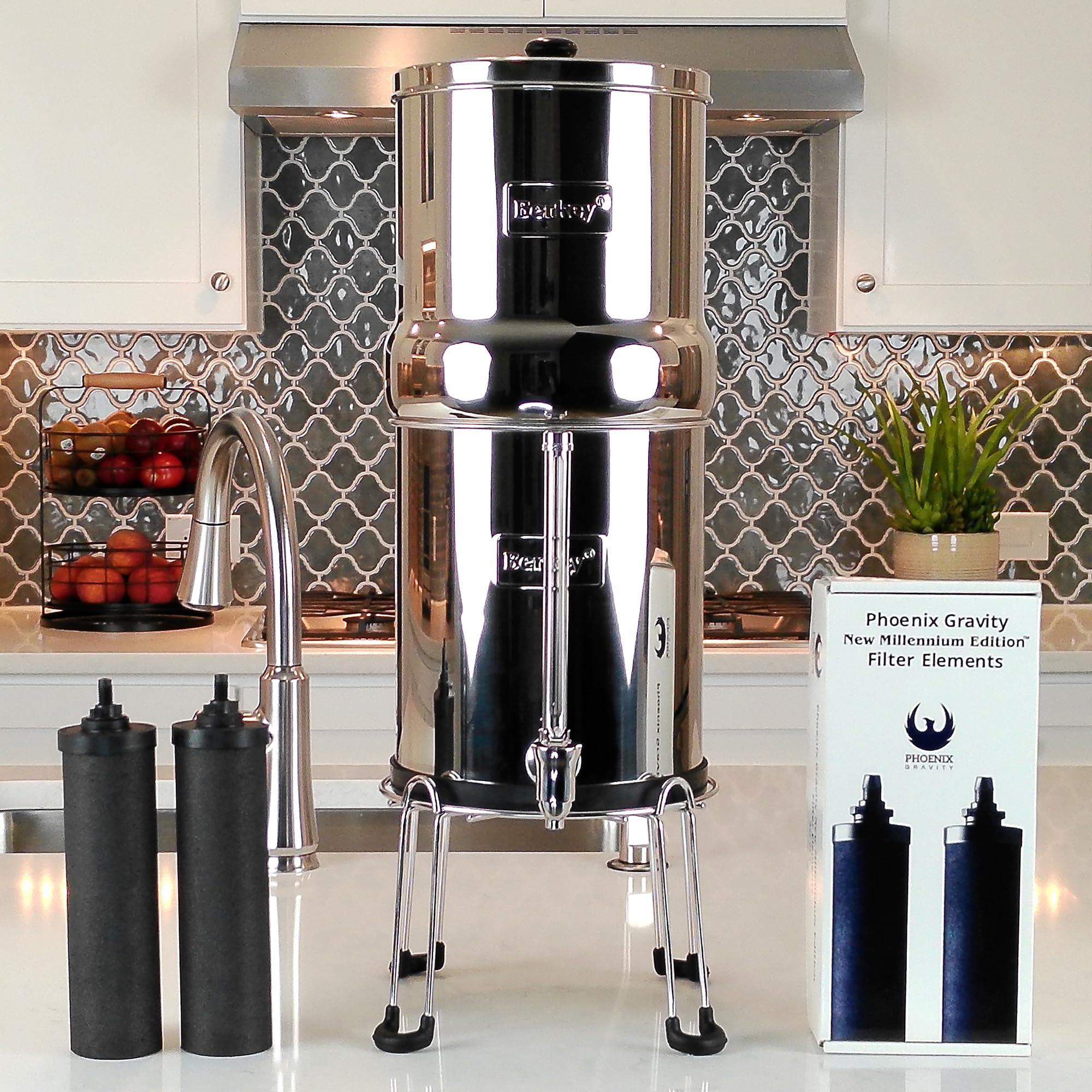 Berkey Phoenix Gravity Millennium Edition Filterelemente (2er-Set) – NMCL empfohlener Ersatz anstelle von schwarzen Berkey Elementen BB9-2