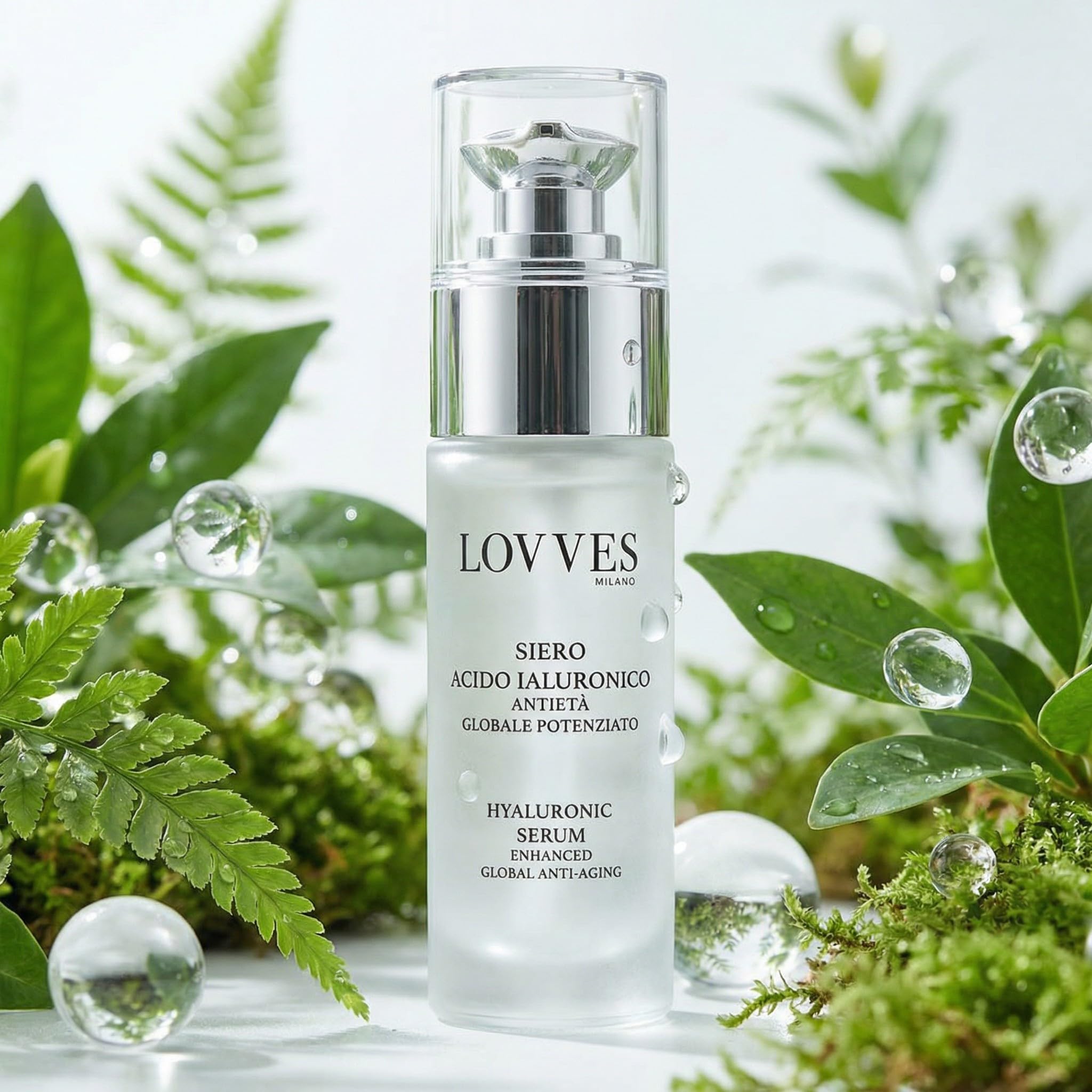 Hyaluronsäure-Gesichtsserum, starke Anti-Aging-Funktion, Hohe Naturkosmetik, Spendet der Haut tiefe Feuchtigkeit, Anti Falten, leichte Tensor-Wirkung, für Frauen und Männer, Glasflasche 30 ml