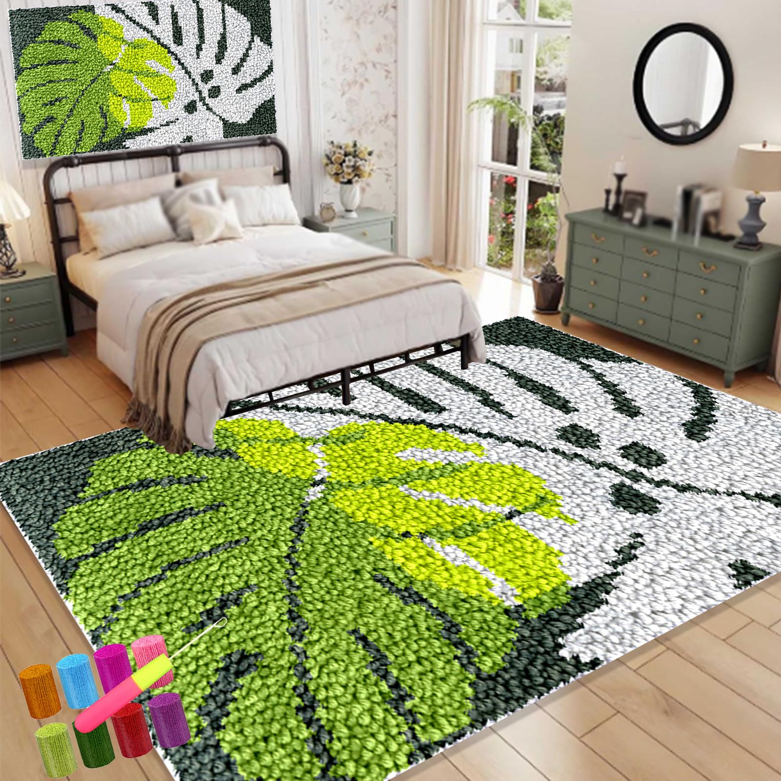 90 x 120 cm zestaw dywaników z haczykiem zatrzaskowym, zestaw do robienia dywanów, zestawy do wyciskania dywaników, zestawy dywaników do haftu krzyżykowego, zestawy do robienia dywanów