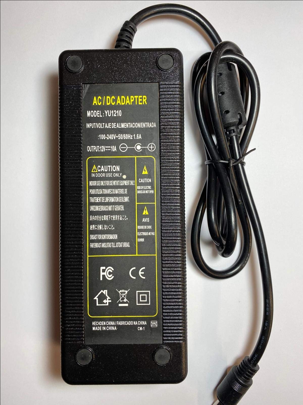 PC mini ITX HTPC Adapter Monitor AC DC Brick Power Supply 12V 10A 120W