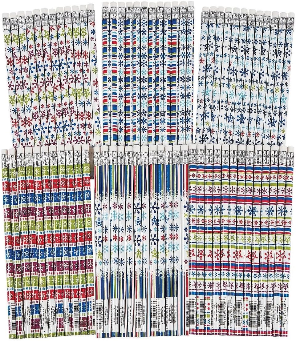 Fun Express Bright Winter Pencil Assortment - Stationery - 72 Pieces