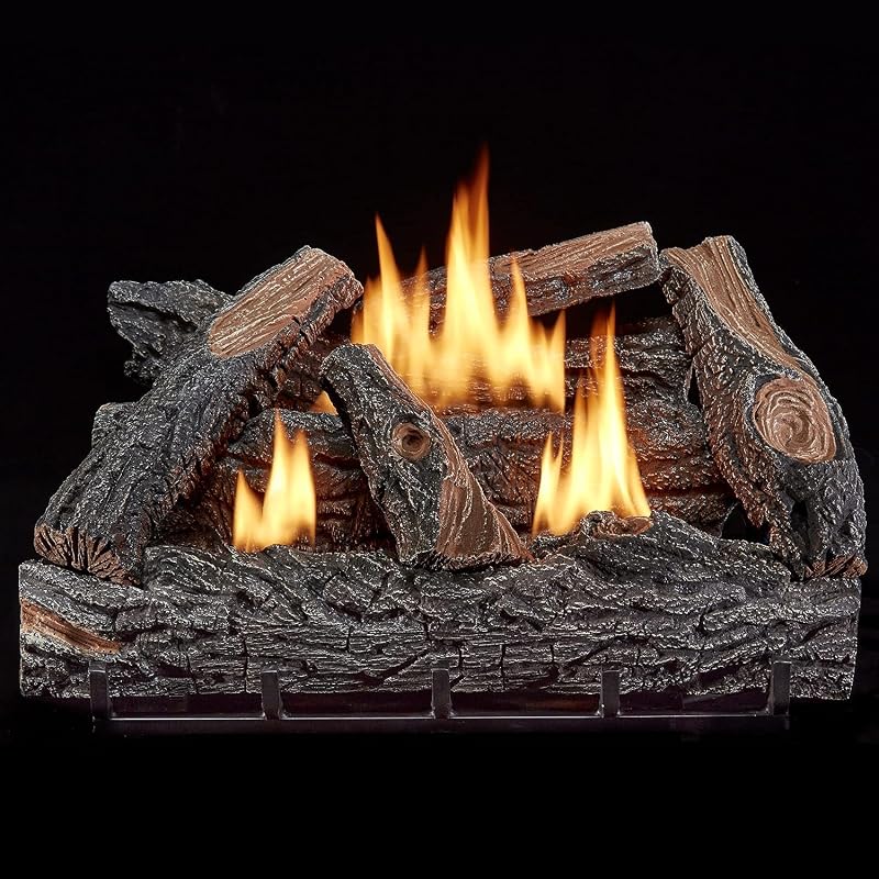 HearthSense Ventless Dual Fuel Gas Log Set - 24 in., 32,000 BTU, T-Stat Control - Model# VFL24T
