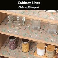 Vista 11 de INNOLITES Kitchen Cabinet Shelf Liner Non-Adhesive Refrigerator & Drawer Liner Waterproof, Oil-Proof EVA with Floral Pattern Easy to Cut &