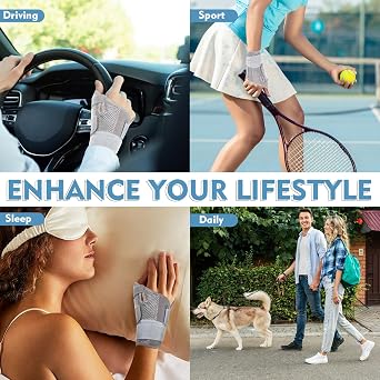 Upgraded Thumb Brace for Right & Left Hand, Reversible Thumb Splint for Arthritis Pain And Support, Thumb Stabilizer for Sprains, Tendonitis Relief, Thumb Brace