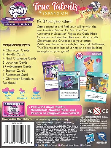 Miniatura 2 de Renegade Game Studios My Little Pony Adventures in Equestria Deck Building Game True Talents Expansion - Nuevos personajescartasdesafíos y más a