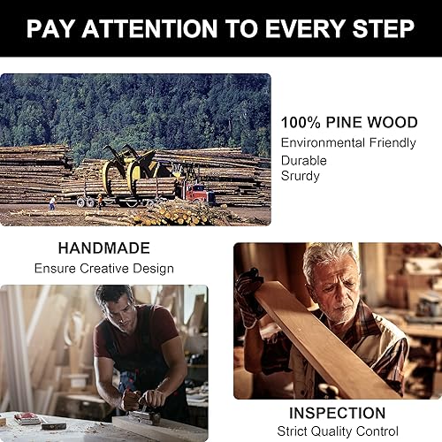 Miniatura 6 de Juego de 4 estantes flotantes de esquina de 4 niveles, estantes esquineros de madera de pino rústico para almacenamiento y decoración de pared,