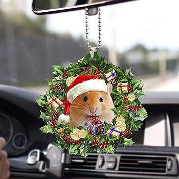 NO.2932☆ハムスター クリスマスリース ハンドメイド チャーム パーツ NO.2932☆ハムスター クリスマスリース ハンドメイド チャーム パーツ