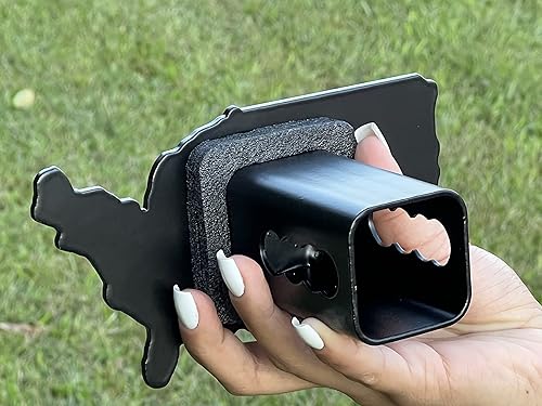 Vista 22 de Cubierta de enganche de metal en blanco (se adapta al receptor de 2 pulgadas, negro de 5 x 3 pulgadas)