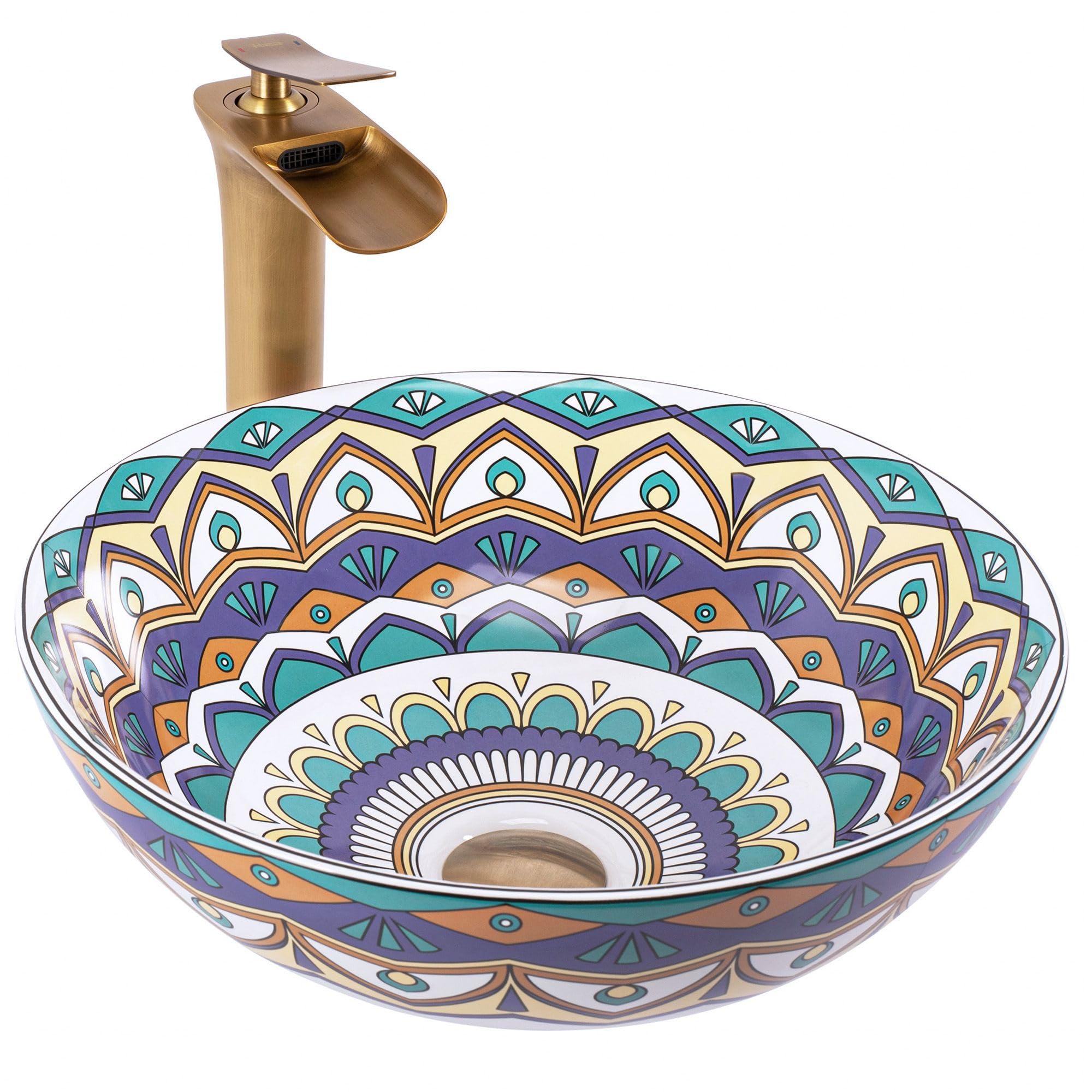 Lavabo Sobre Encimera Rea Aztec Azul