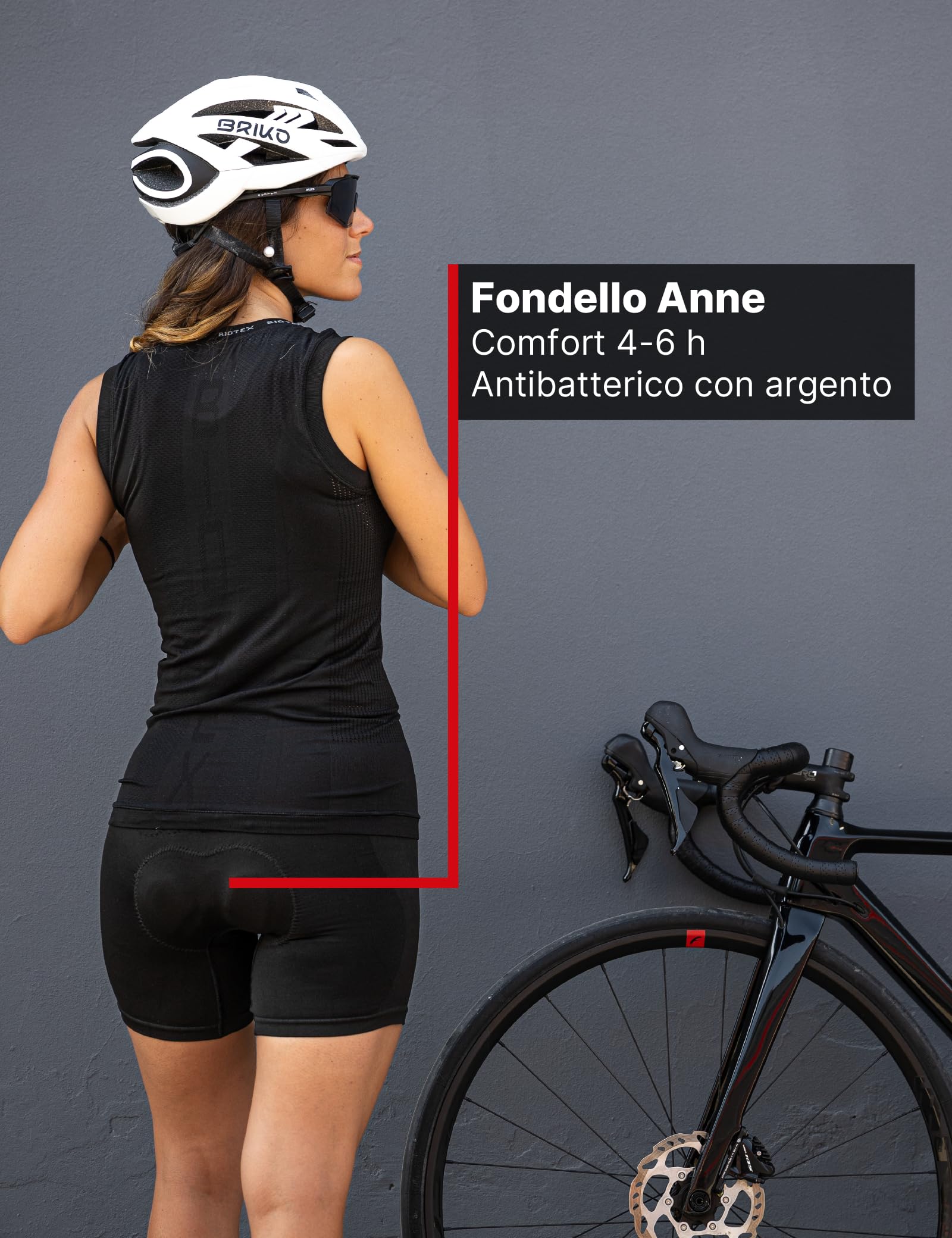 BIOTEX Culotte Panty con Fondello da Donna per Ciclismo e Mountain Bike, Intimo Tecnico Sportivo