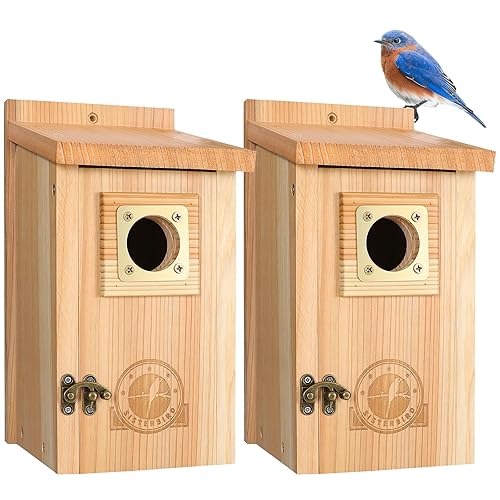 SISTERBIRD 2 Pack Bird Houses for Outside Clearance with Copper