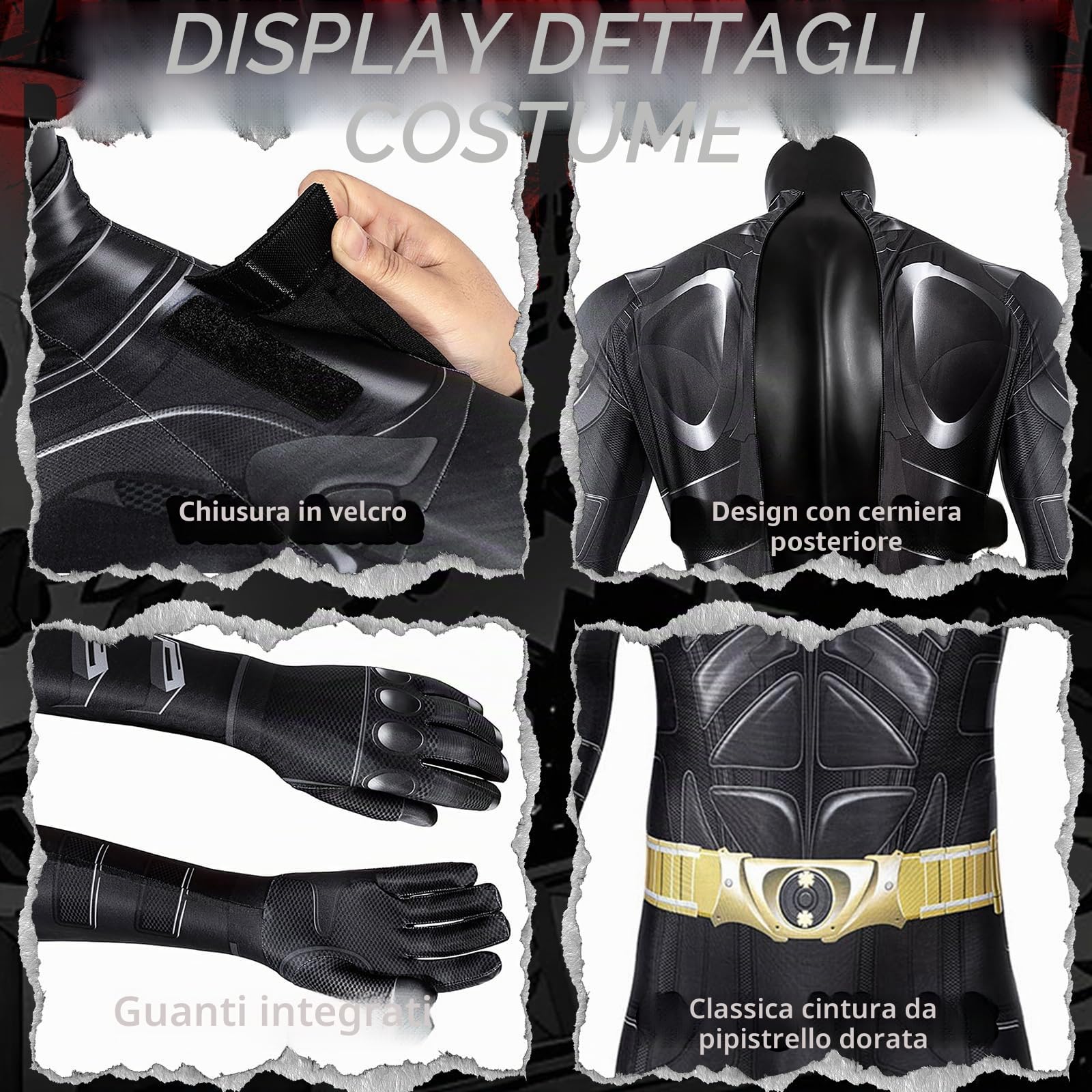 SINSEN Bat Superhero Costume for Adult Men, Knight Cosplay Jumpsuit Cloak Outfit Mask for Halloween Party Dark