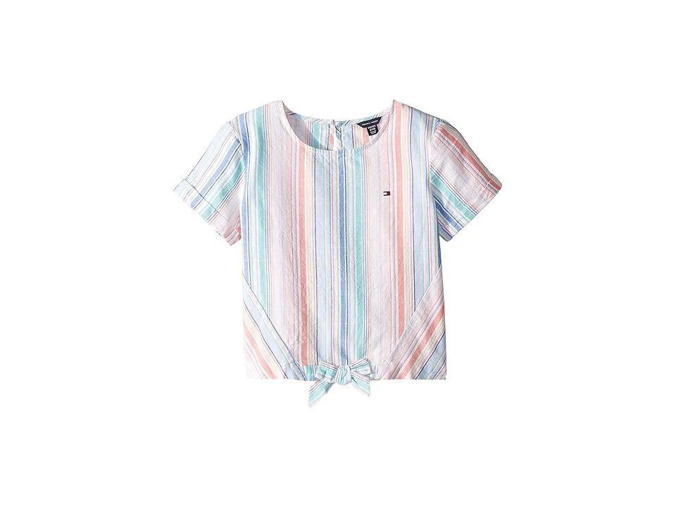 

Tommy Hilfiger Kids Oxford Stripe Top (Big Kids) (White) Girl's Clothing