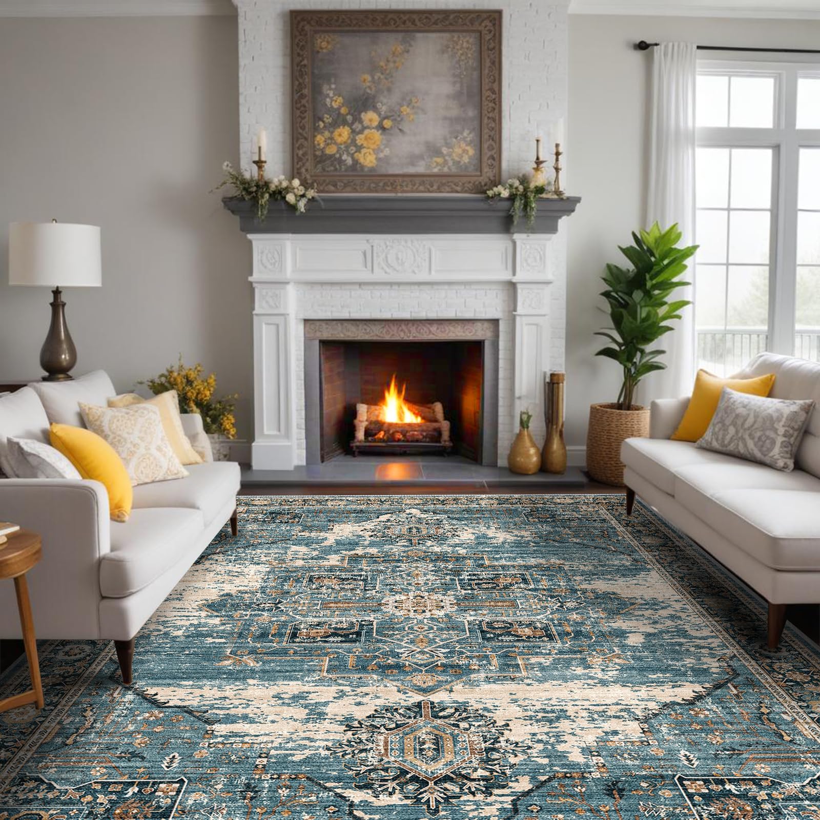 RUUGME Washable 9x12 Area Rugs Large Rugs for Living Room